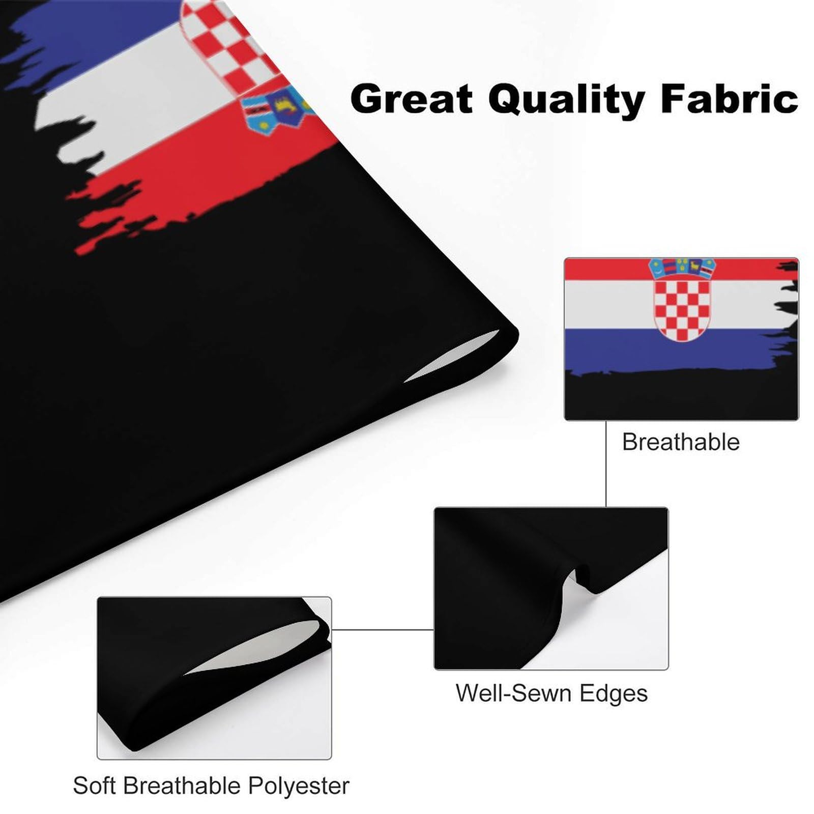 **Cute Croatia Flag Dog Bandanas - Adjustable Pet Scarf & Bib for Small Medium Large Dogs - Perfect for Christmas, Thanksgiving, Halloween & National Day Celebrations - Ideal for Parties, Travel & Outdoor Adventures**