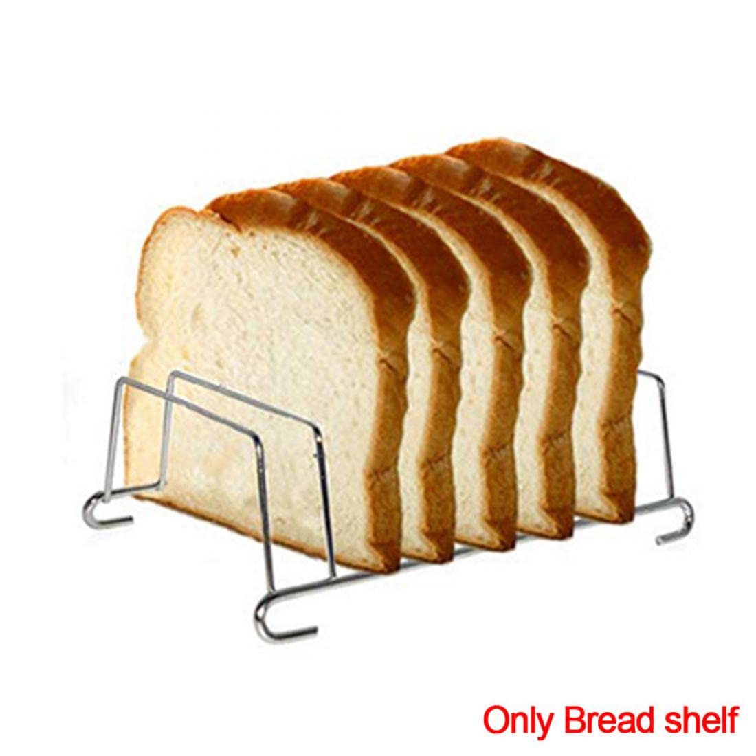 Stainless Steel Bread Rack - 8 Slice Toast Holder & Loaf Stand - Durable Kitchen Serving Accessory for Breakfast, Dining, and Buffet Display