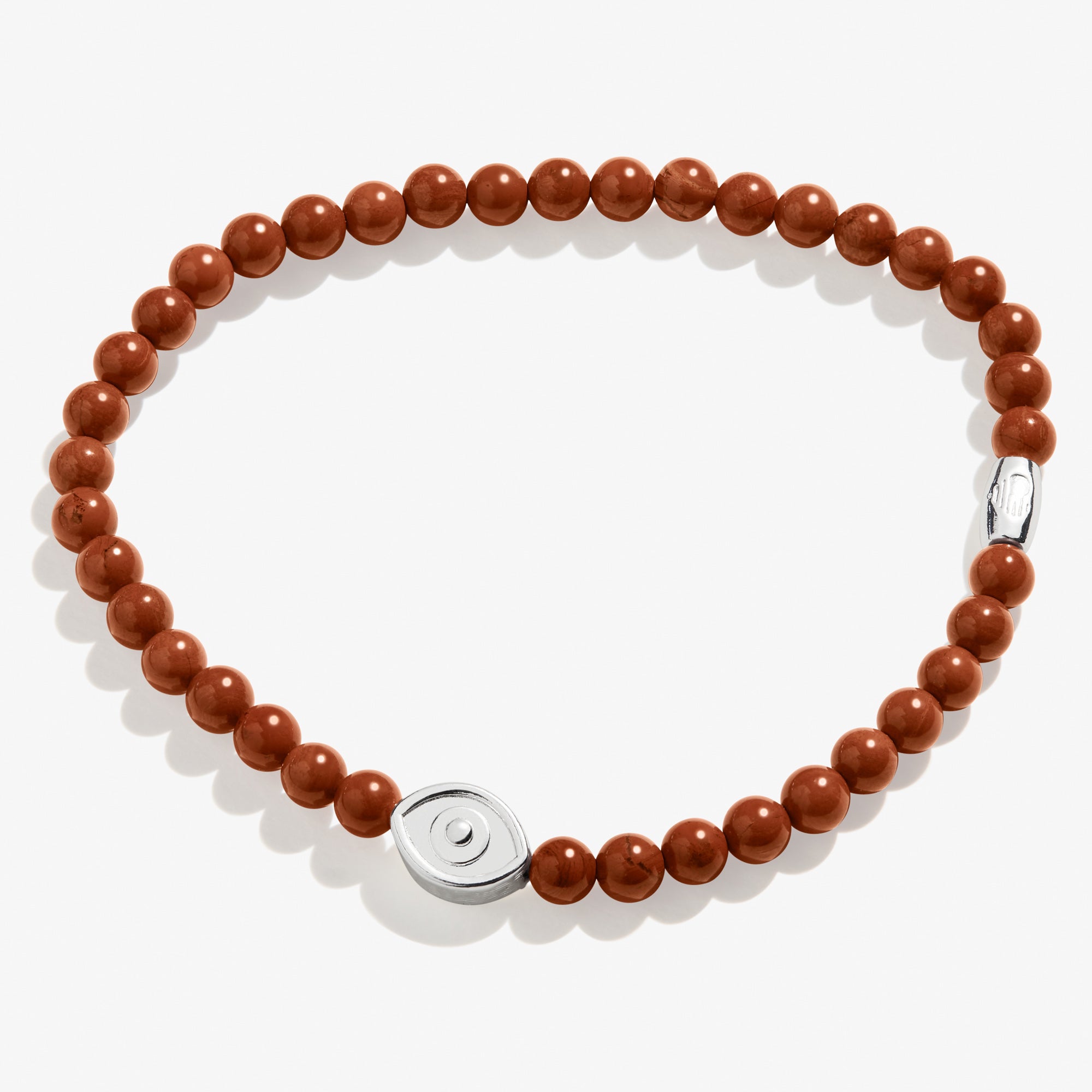 Evil Eye Red Jasper Stretch Bracelet for Protection & Good Luck - Spiritual Healing Jewelry for Women, Men - Perfect for Meditation, Yoga & Positive Energy