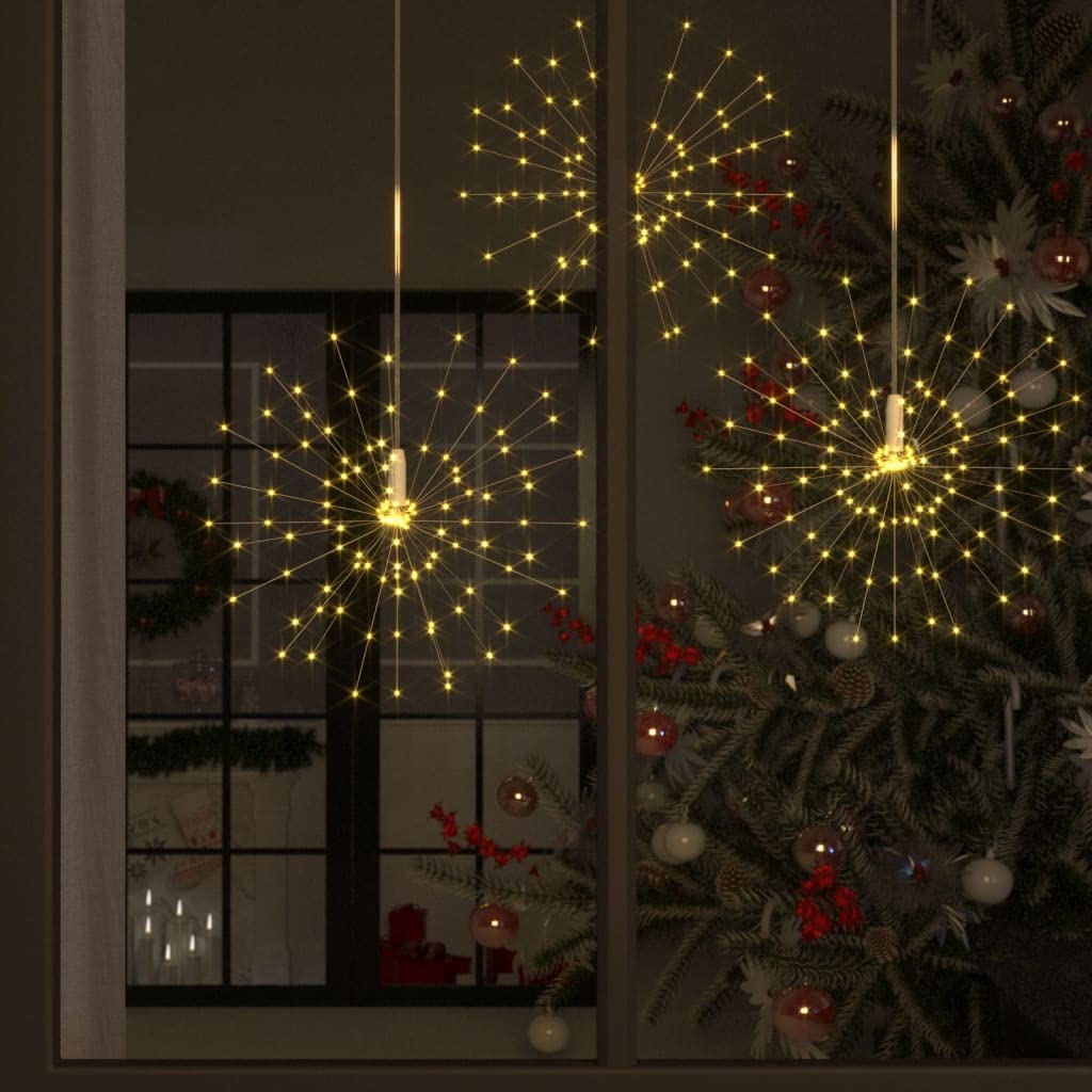 WELLIKEA 10-Pack Outdoor Christmas Firework Lights - 7.9