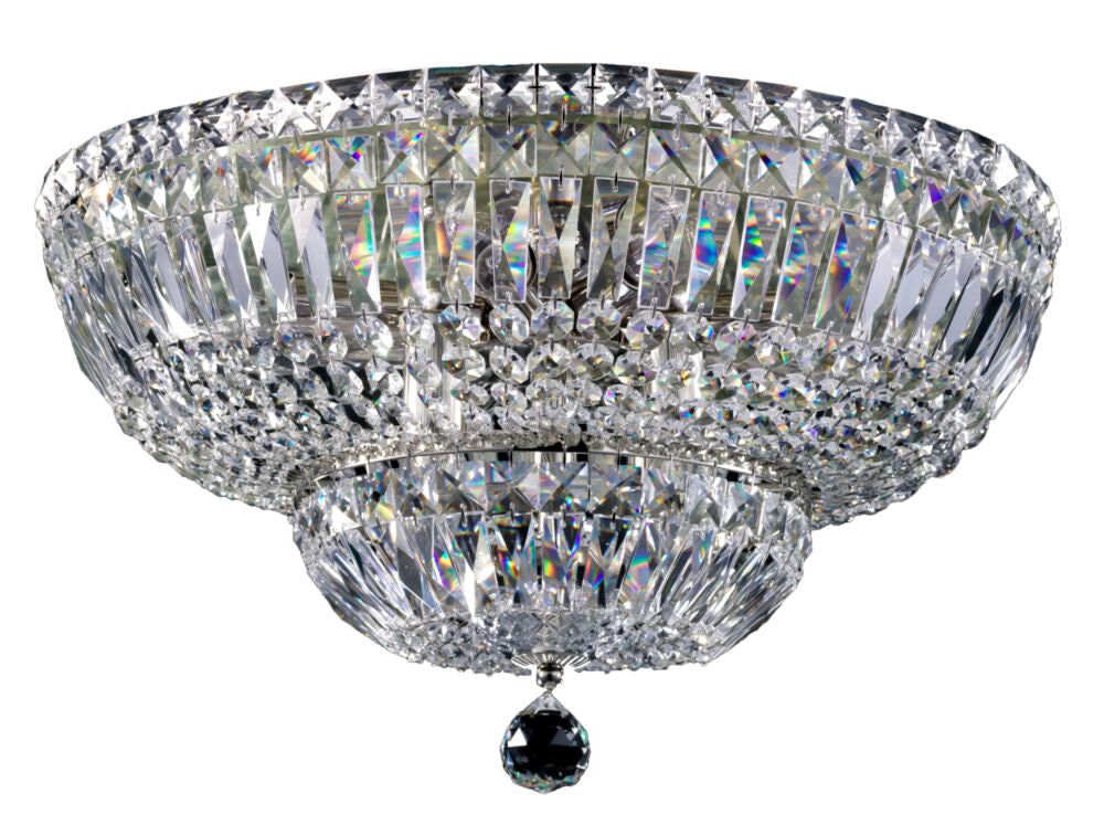 Basfor Crystal Ceiling Light Fixture - 16/12/3 Light Chandelier for Dining Room, Living Room & Bedroom - Elegant Modern Lighting for Home Decor