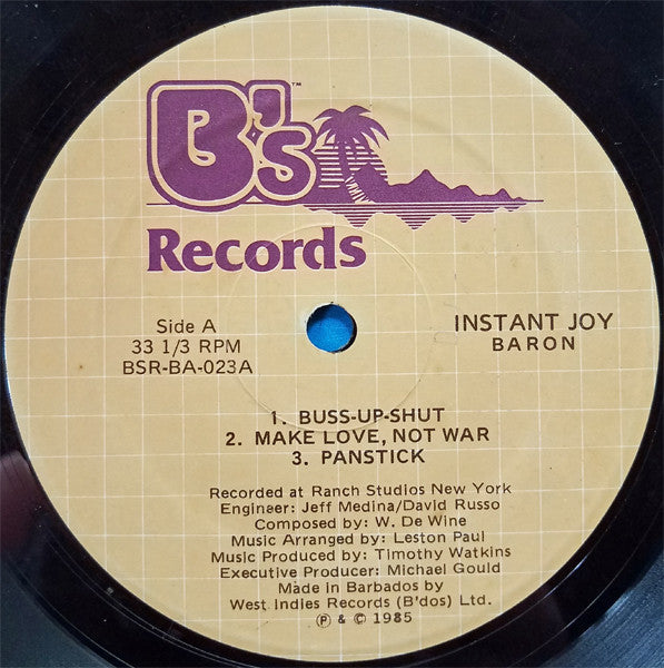Baron (4) - Instant Joy LP Album (VG/Very Good Condition) - Vinyl Record for Music Lovers & Collectors - Perfect for Home Listening & Vintage Music Collections