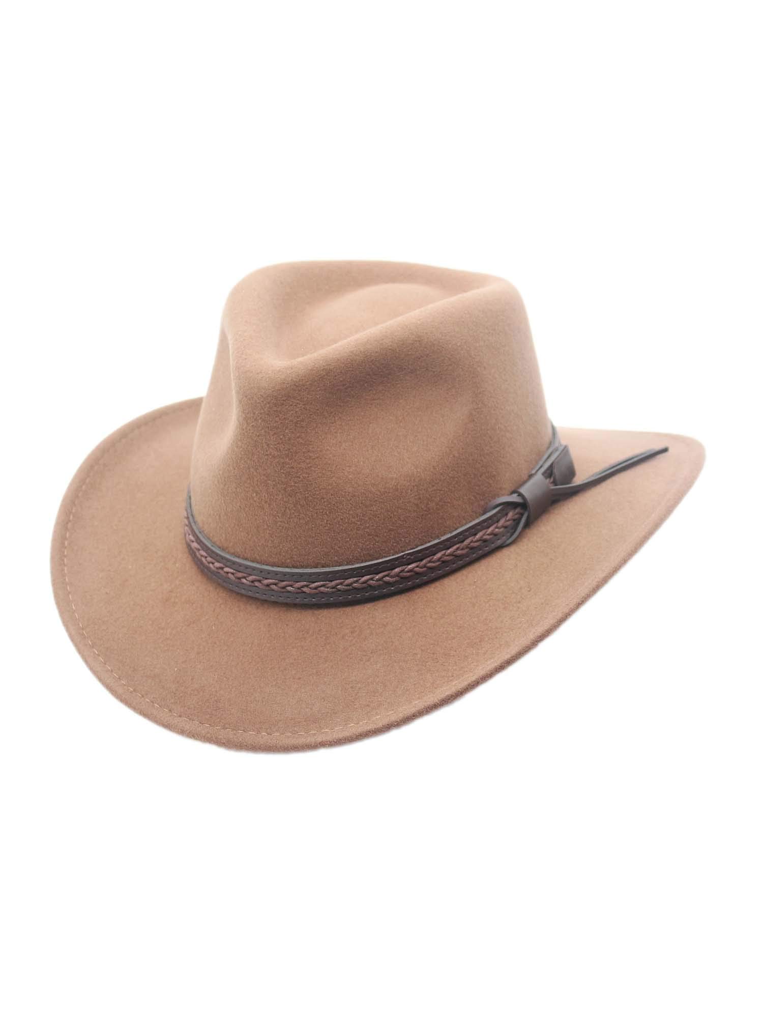 Silver Canyon Sturgis Crushable Wool Felt Outback Western Cowboy Hat for Men & Women - Perfect for Rodeo, Country Music Festivals & Outdoor Adventures