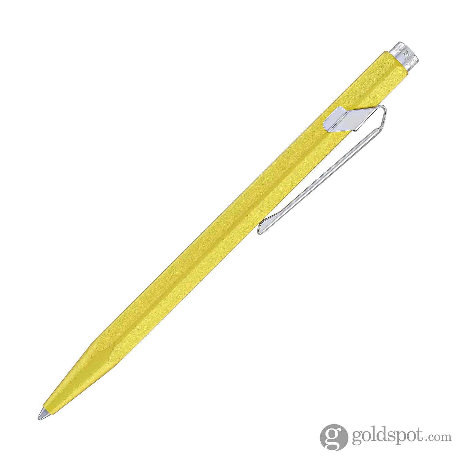 Premium Caran d'Ache 849 COLORMAT X Ballpoint Pen - Vibrant Yellow Ink for Smooth Writing - Perfect for Office, School & Artistic Sketching