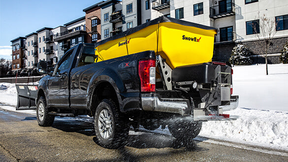 SnowEx HELIXX Poly Hopper Spreaders - Durable Salt & Ice Melt Spreader for Driveways, Parking Lots & Walkways - Perfect for Winter Snow Removal & Deicing