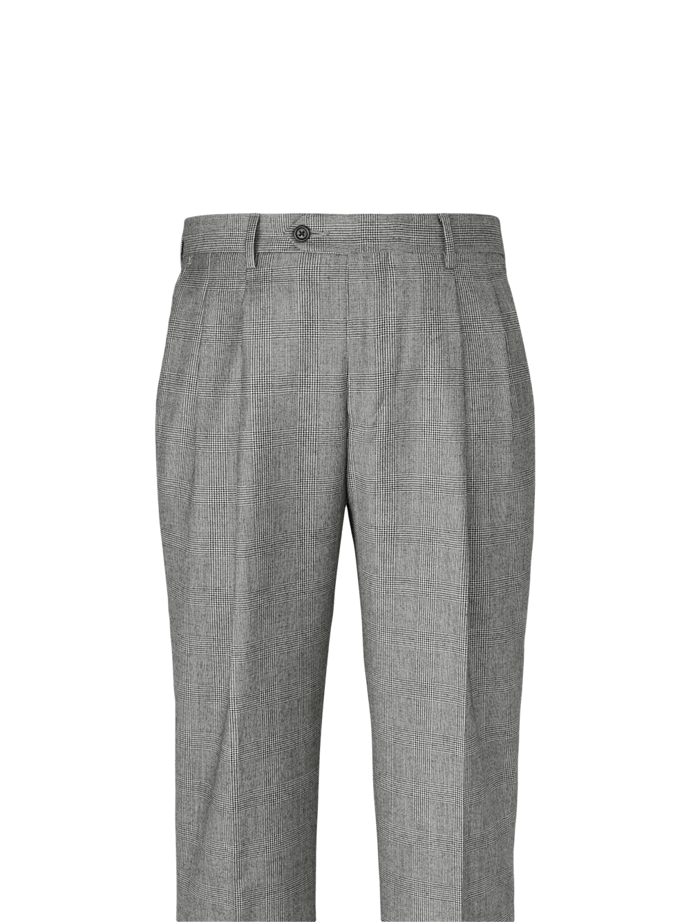 Wool Flannel Plaid Pants for Men - Classic Black Winter Trousers | Warm & Comfortable Casual Pants for Office, Outdoor & Lounge Wear