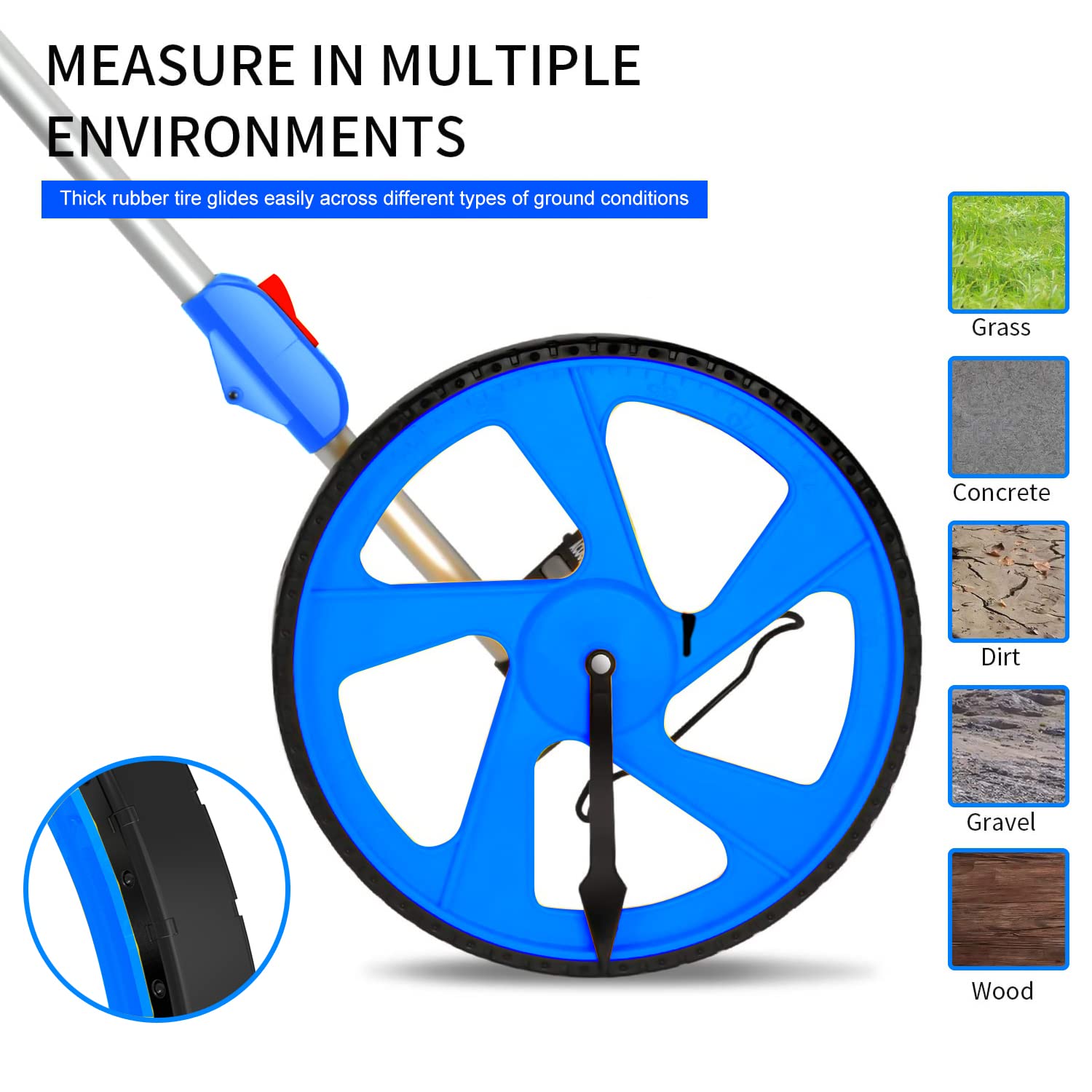 Zozen 3-Section Collapsible Measuring Wheel with Backpack - 12