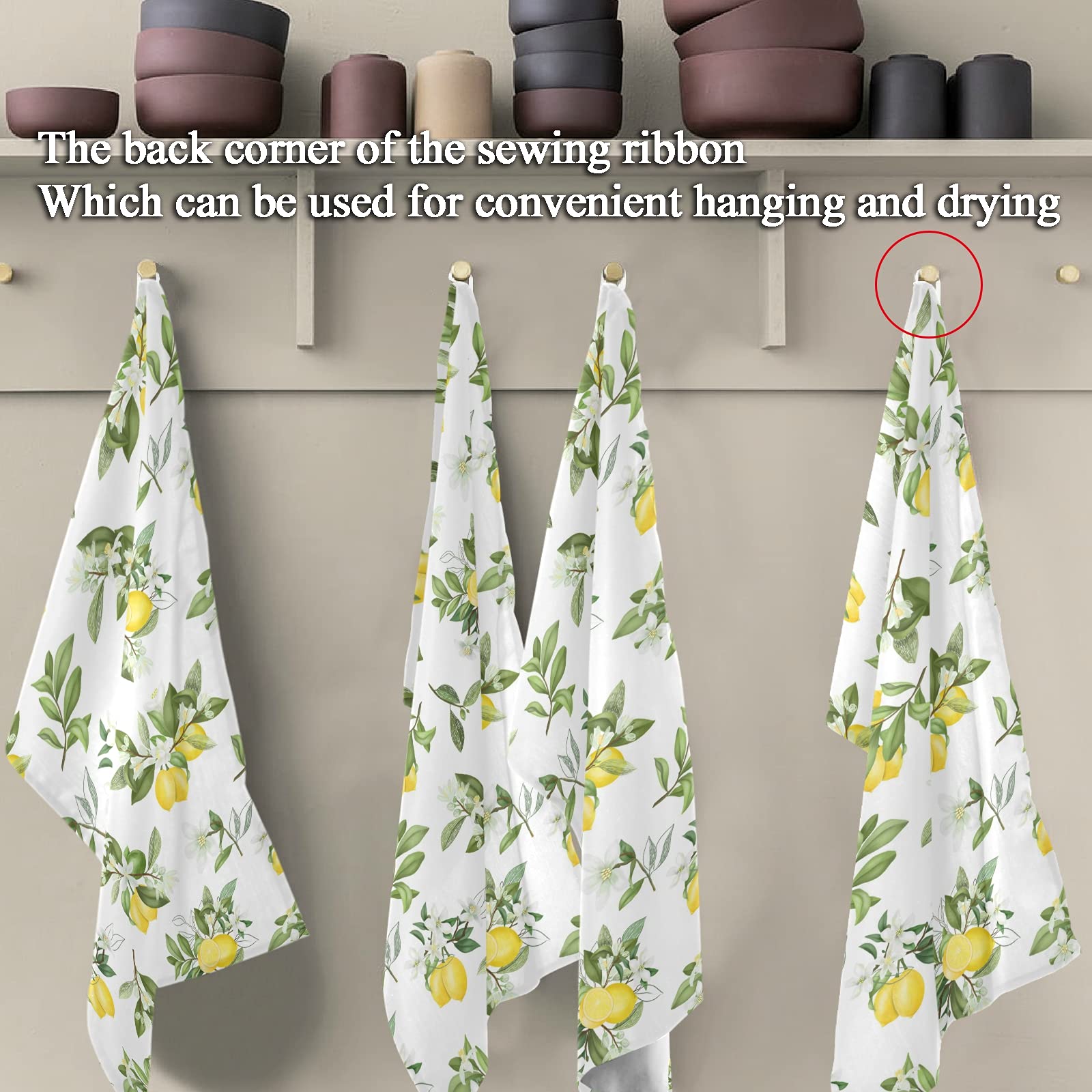Premium Absorbent Kitchen Towels 4-Pack - Super Soft & Fast Drying Dish Cloths (28