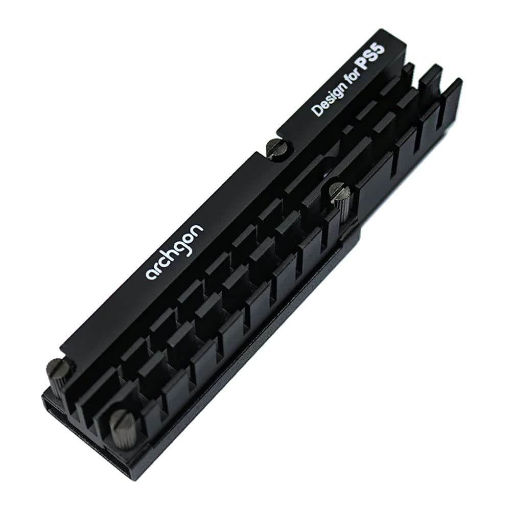 Premium PS5 M.2 SSD Heatsink - Aluminum Cooling Solution with Thermal Pad for 2280/22110 NVMe Drives | Compatible with PS5 Model HS-1110-PS5 (Black) | Enhance Gaming Performance & Prevent Overheating