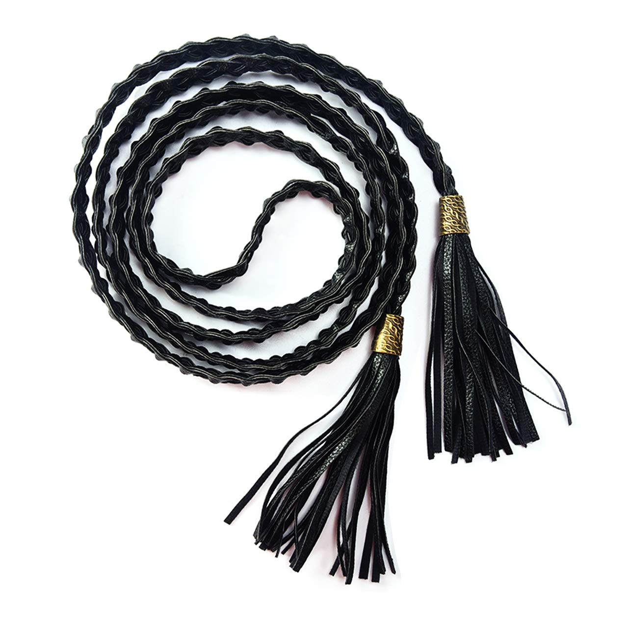 Ayliss Women's Tassel Braided Waist Belt - Skinny Woven Belt for Dresses & Skirts | Stylish Accessory for Casual Outfits, Office Wear & Special Occasions