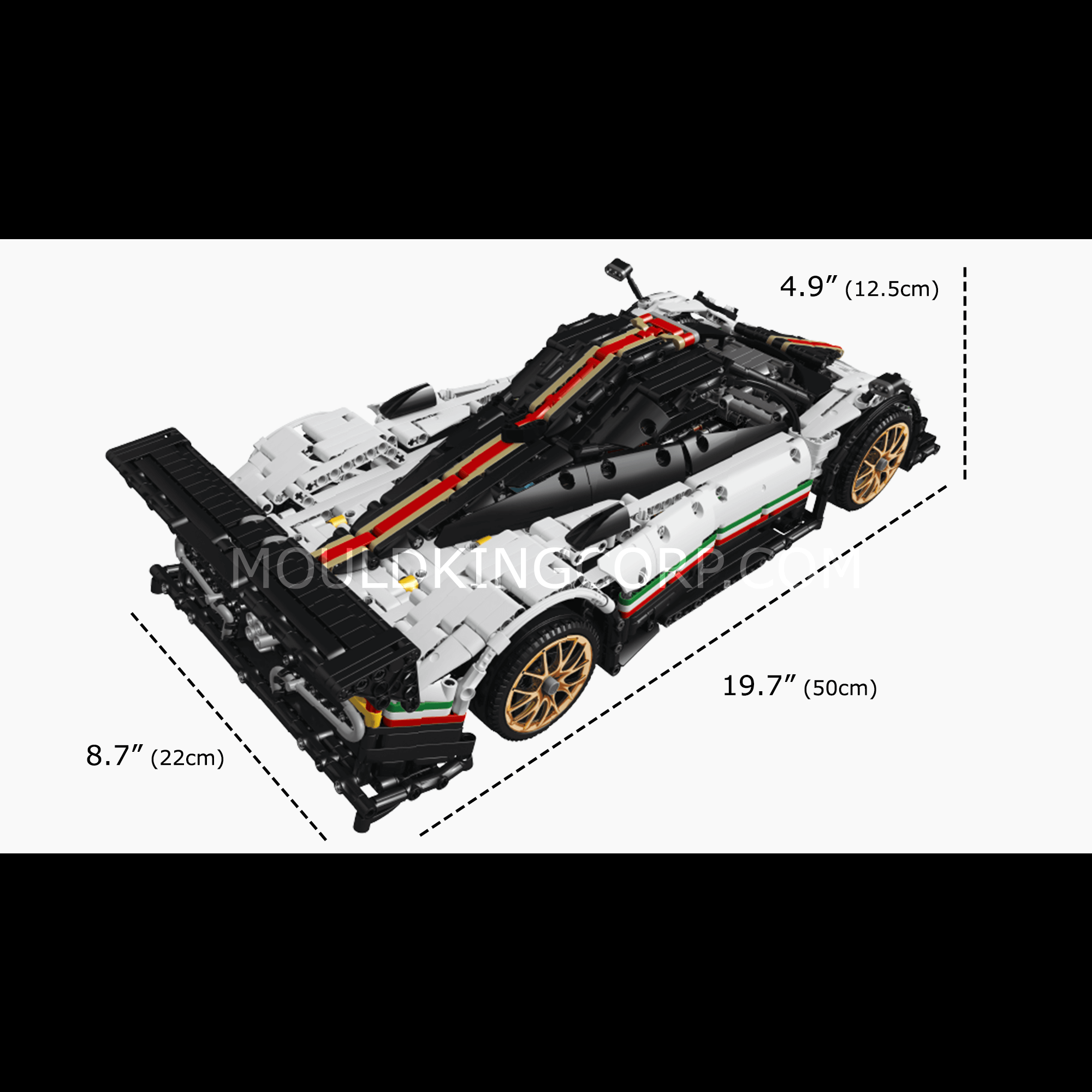 Mould King 13060 Zonda R Remote Control Car Building Kit | 2,299 PCS Model Car Set for Adults & Teens - Perfect for Collectors, DIY Enthusiasts & RC Car Racing Fans