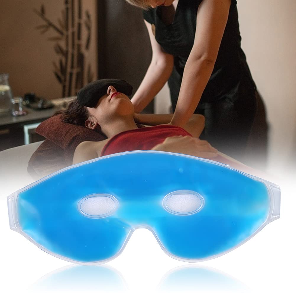 Cooling Gel Ice Bag Mask for Eyes & Headache Relief - Reusable Ice Pack for Migraine, Puffy Eyes & Stress - Perfect for Sleep, Travel & Post-Workout Recovery
