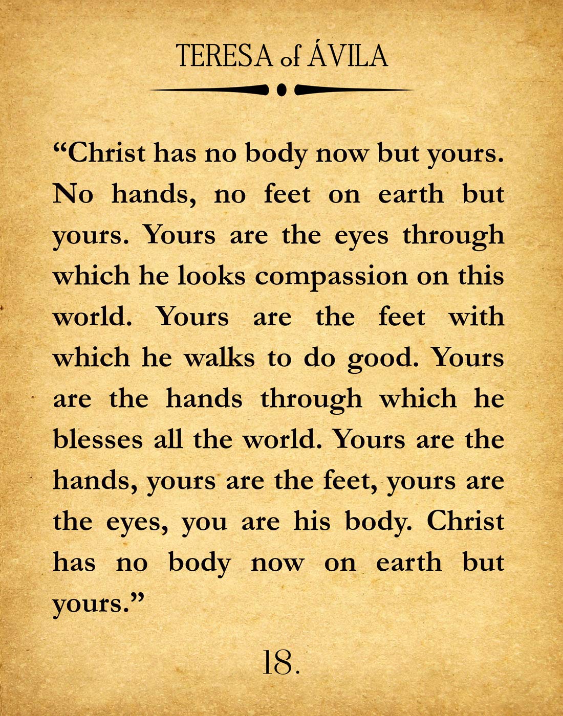 Teresa of Avila Christian Poster - Bible Quote Wall Art for Home & Church Decor
