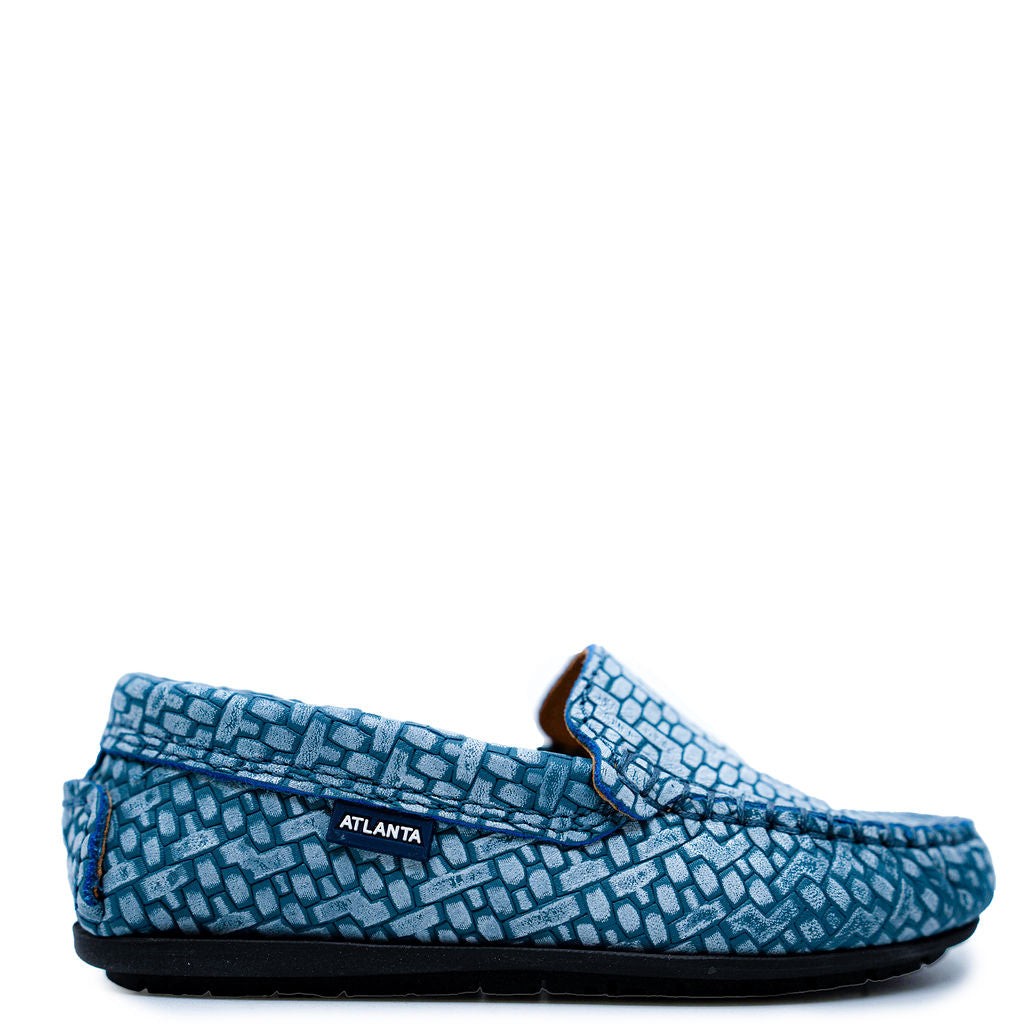 Men's Atlanta Moccasin Jean Stamped Loafers - Casual Slip-On Shoes for Business & Weekend Wear - Perfect for Office, Travel & Daily Comfort