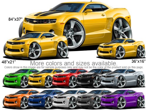 2010 Camaro Red 36-inch Wall Decal - Premium Car Vinyl Sticker for Bedroom, Garage & Man Cave Decor