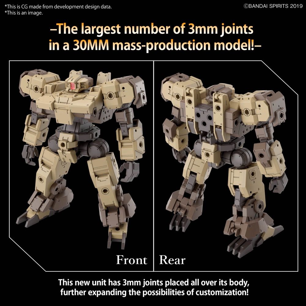 Bandai 30MM 1/144 Scale eEXM-9 Baskyrotto (Brown) Model Kit - 30 Minutes Missions Customizable Mecha for Hobbyists & Collectors - Perfect for Display, Diorama Building & Sci-Fi Action Scenes
