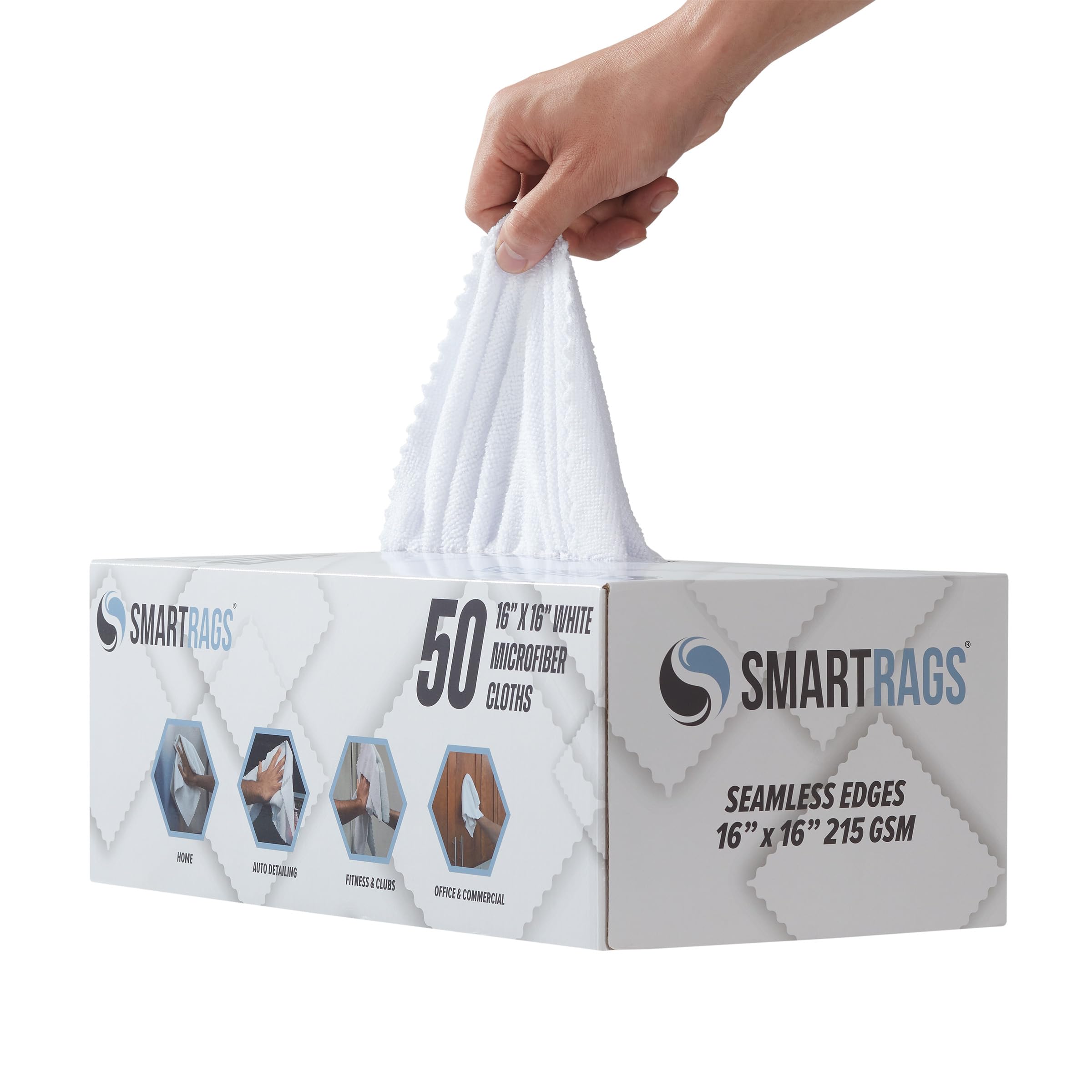 **Arkwright Smart Rags in Bulk - 400 Pack Lint-Free Microfiber Cleaning Cloths, 16
