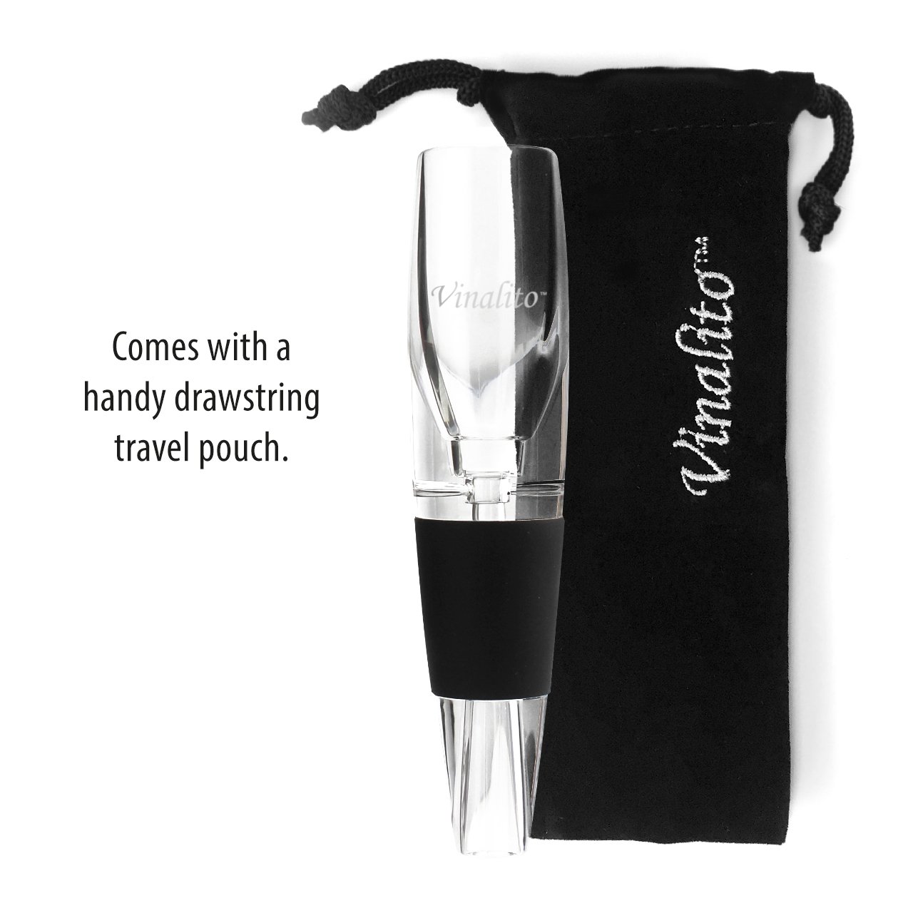Premium Mini Travel Wine Aerator & Decanter Set with Velvet Pouch - Portable Wine Accessories for Red Wine Lovers | Perfect for Gifts, Picnics, Camping & Air Travel