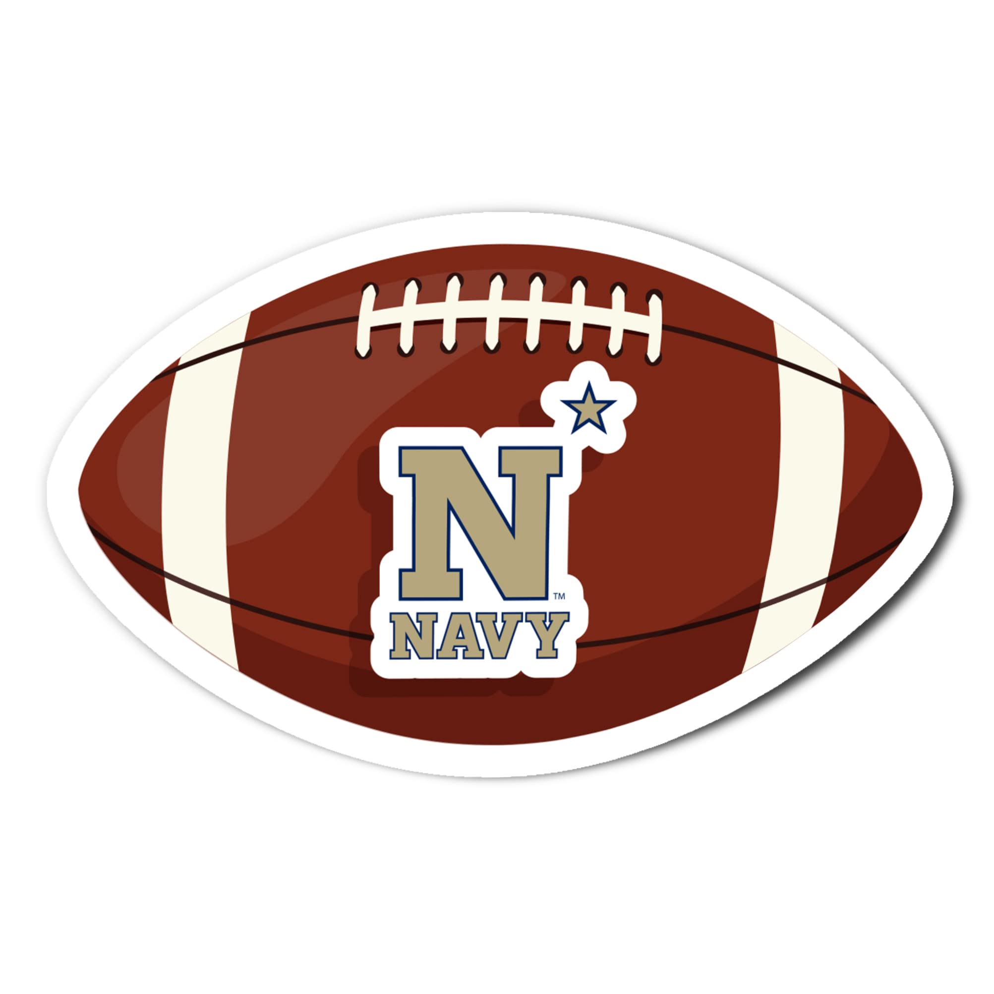 USNA Navy Midshipmen Football Logo Vinyl Decal Sticker - Waterproof Laptop, Water Bottle & Car Decal for US Naval Academy Fans | Perfect for Game Day, School Spirit & Military Pride