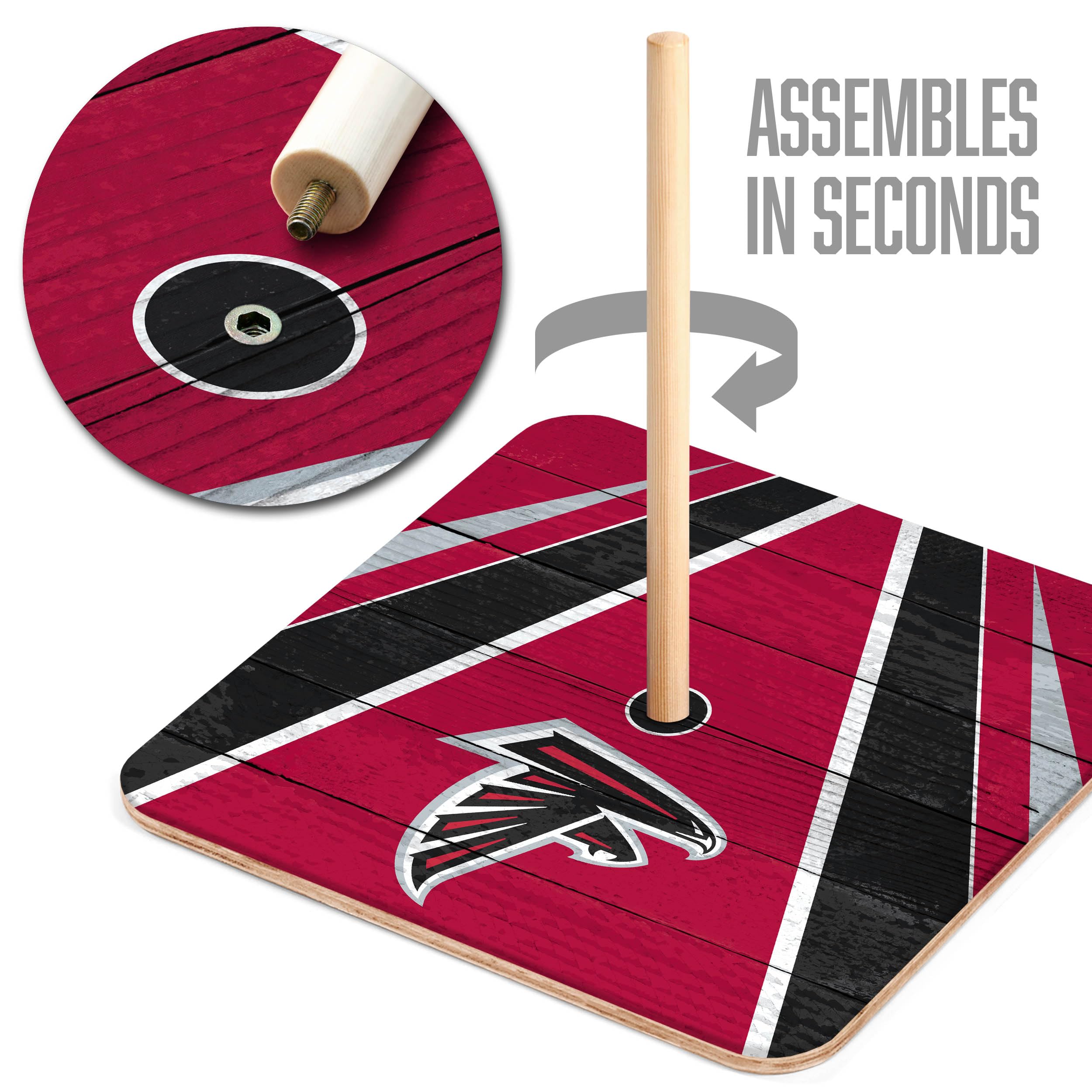 YouTheFan NFL Atlanta Falcons Horseshoe Bags - Officially Licensed Team Logo Crossbody Purse for Women & Men - Perfect for Game Day, Tailgating, and Falcons Fan Gifts