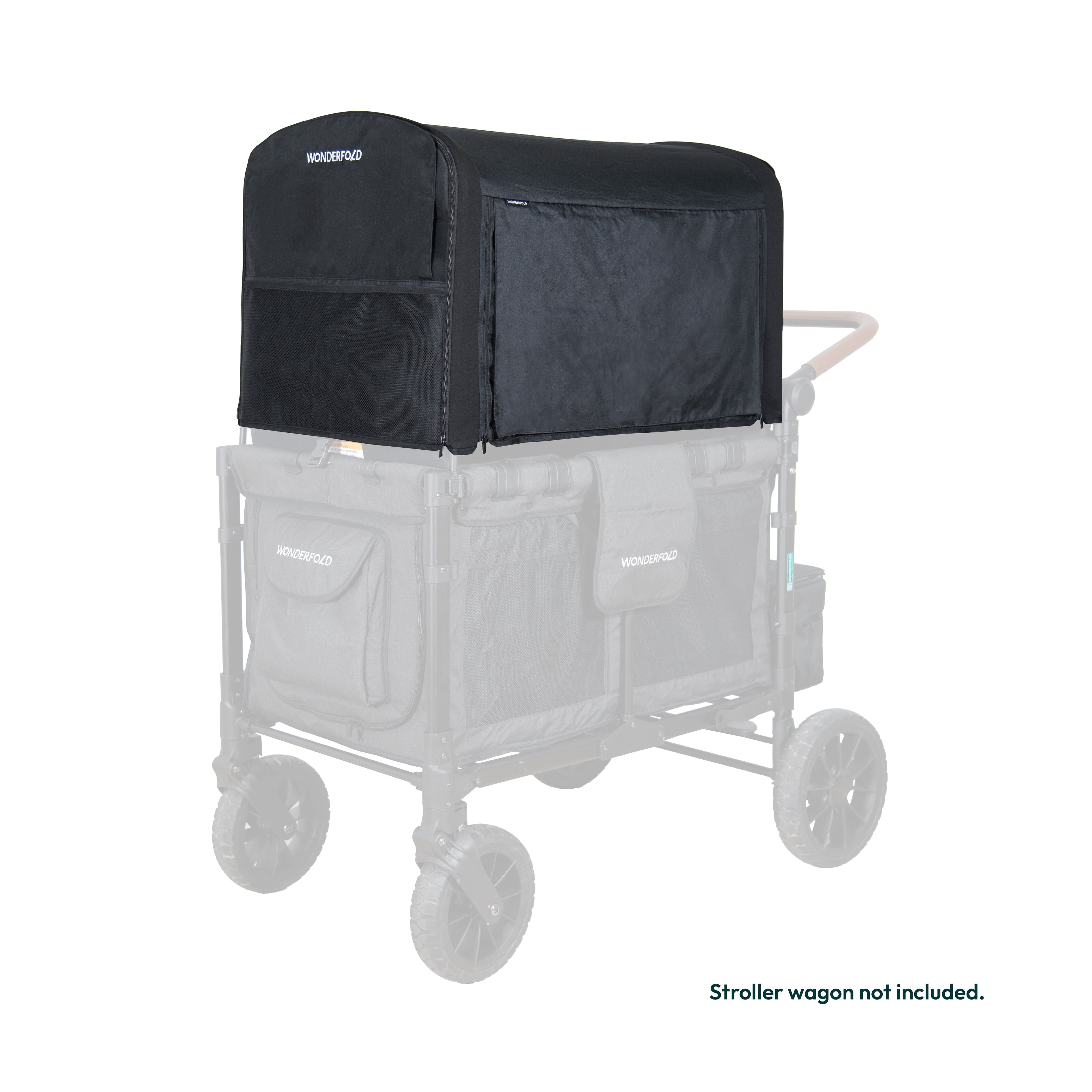 Wonderfold Wagon Flex Canopy Series - 4-in-1 Foldable Stroller Wagon for Kids, Beach, Shopping & Outdoor Adventures | All-Terrain Baby Stroller with UV Protection Canopy & Storage Basket