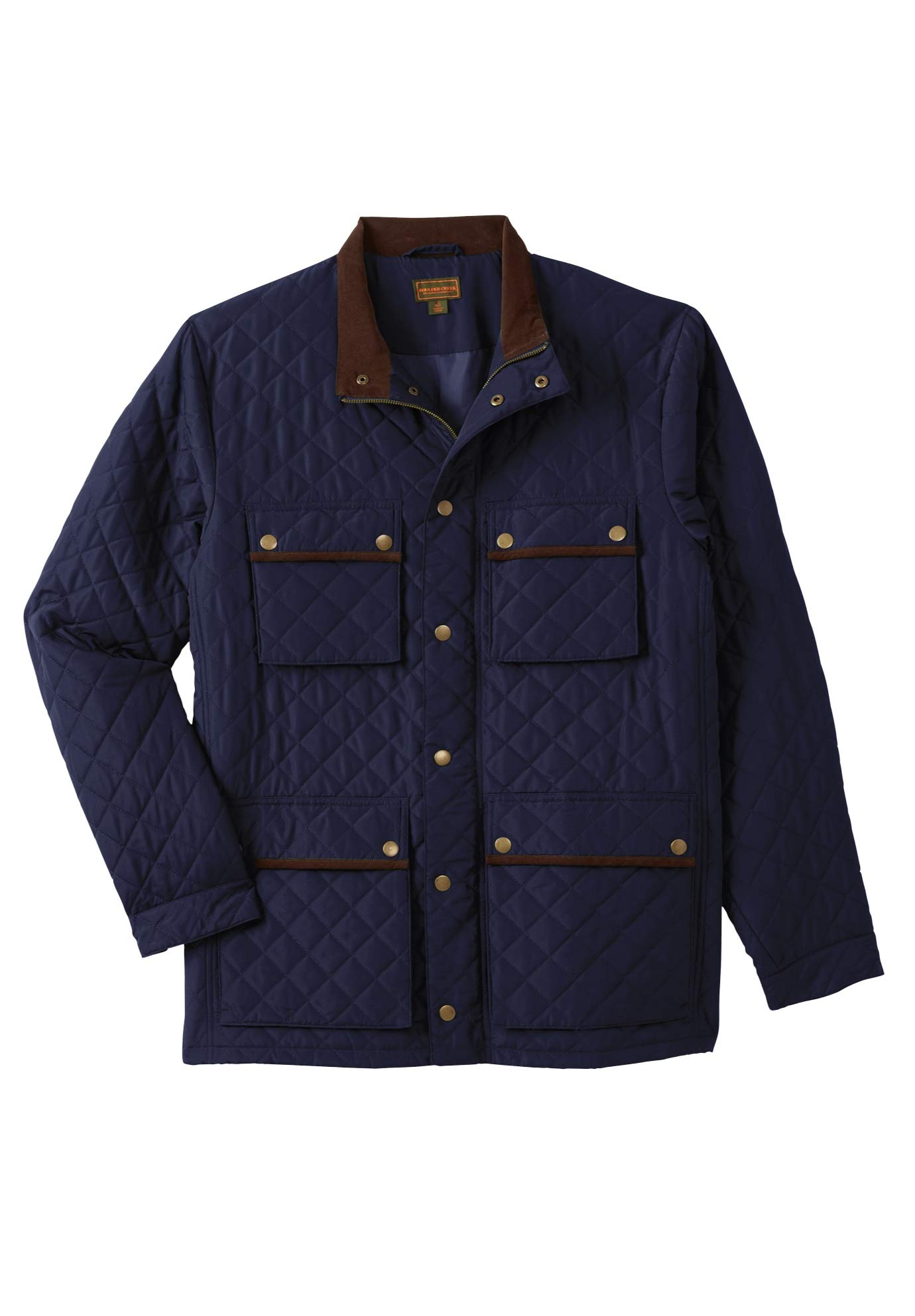 Boulder Creek KingSize Men's Big & Tall Quilted Jacket - Warm Winter Coat for Outdoor Activities, Hiking & Casual Wear
