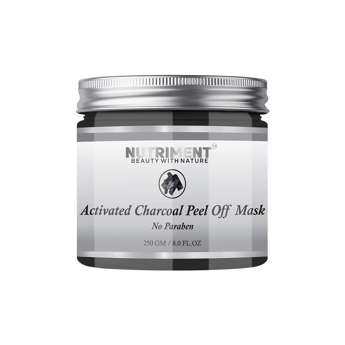 Nutriment Charcoal Peel Off Mask 250g - Deep Cleansing Blackhead Remover, Reduces Excess Oil & Unclogs Pores | Green Tea Infused for All Skin Types | Perfect for Weekly Detox & Post-Workout Skin Refresh