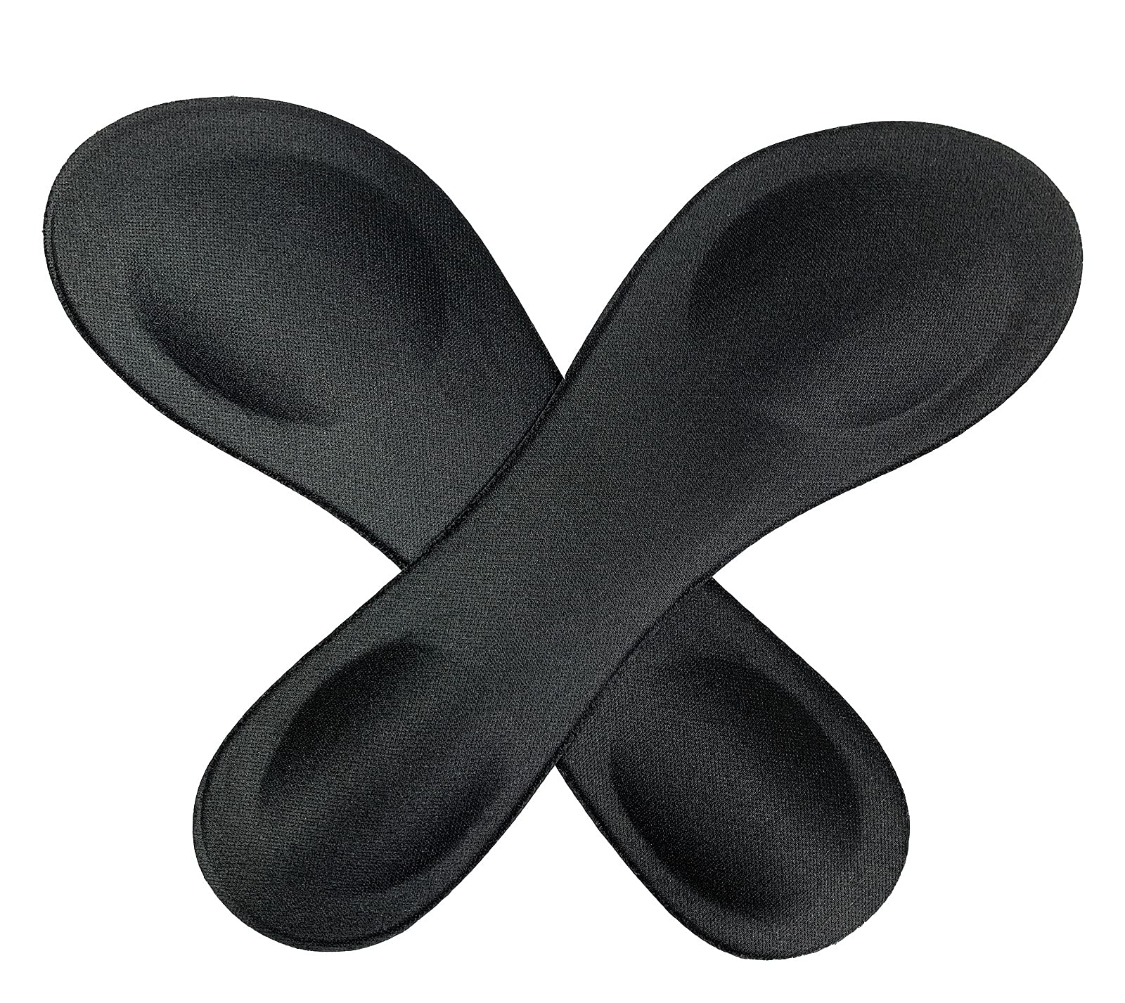 HappyStep 3/4 Length Women's Thin Shoe Insoles for High Heels, Pumps, Open Toe Shoes, Flats & Sandals - Heel & Ball Cushion with Shock Absorption - US Women's Size 8-10 (2 Black + 2 Tan) - Perfect for Work, Parties & Everyday Comfort