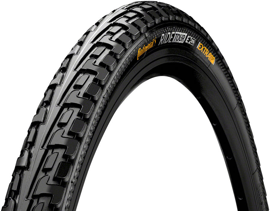 Continental Ride Tour 700x28 Bike Tire - 330 TPI Clincher Wire Black Road Bicycle Tires for Commuting, Touring & Long-Distance Cycling