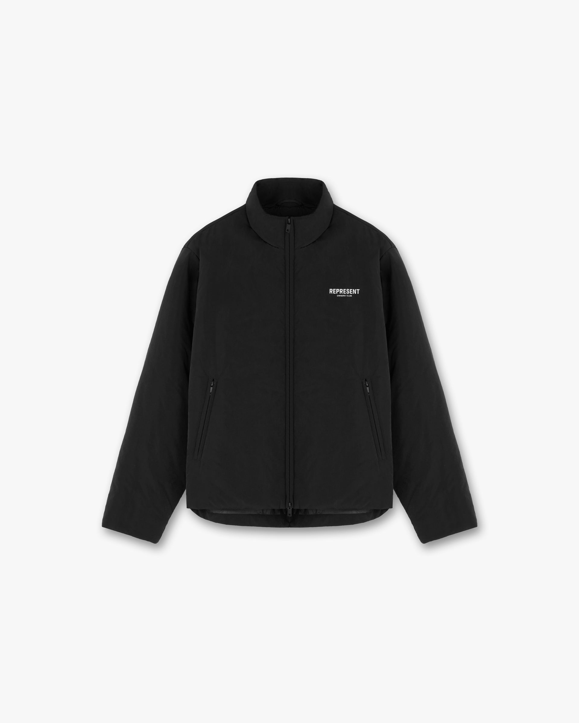 Represent Owners Club Wadded Jacket - Premium Black Puffer Coat for Men | Winter Outerwear for Urban Streetwear & Cold Weather Fashion