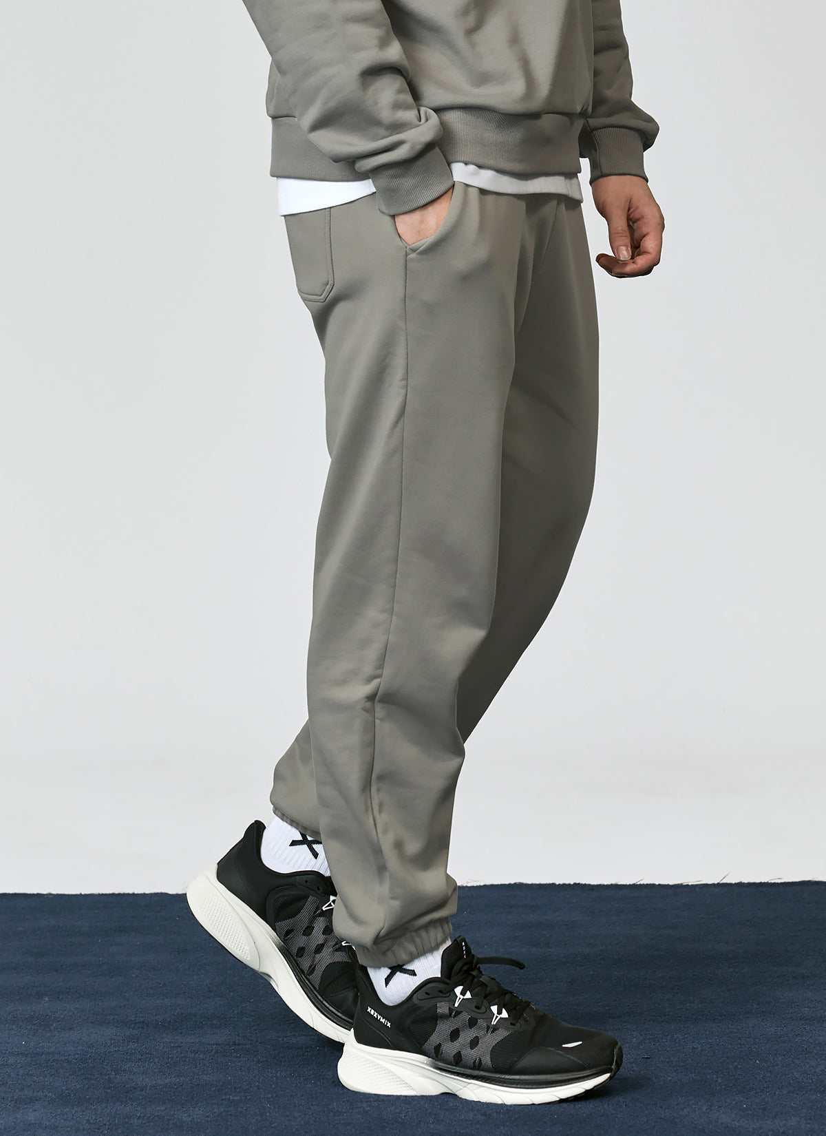 French Terry Loose Fit Jogger Pants for Men - Soft Comfortable Casual Sweatpants with Pockets for Lounge, Workout & Travel