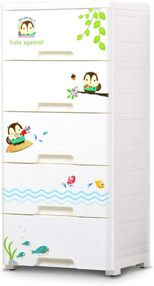 Extra Large Plastic Storage Box with 4 Drawers - Thick Durable Underwear Organizer for Bedroom, Closet, or Office - Space-Saving Cabinet Locker in Fresh Design