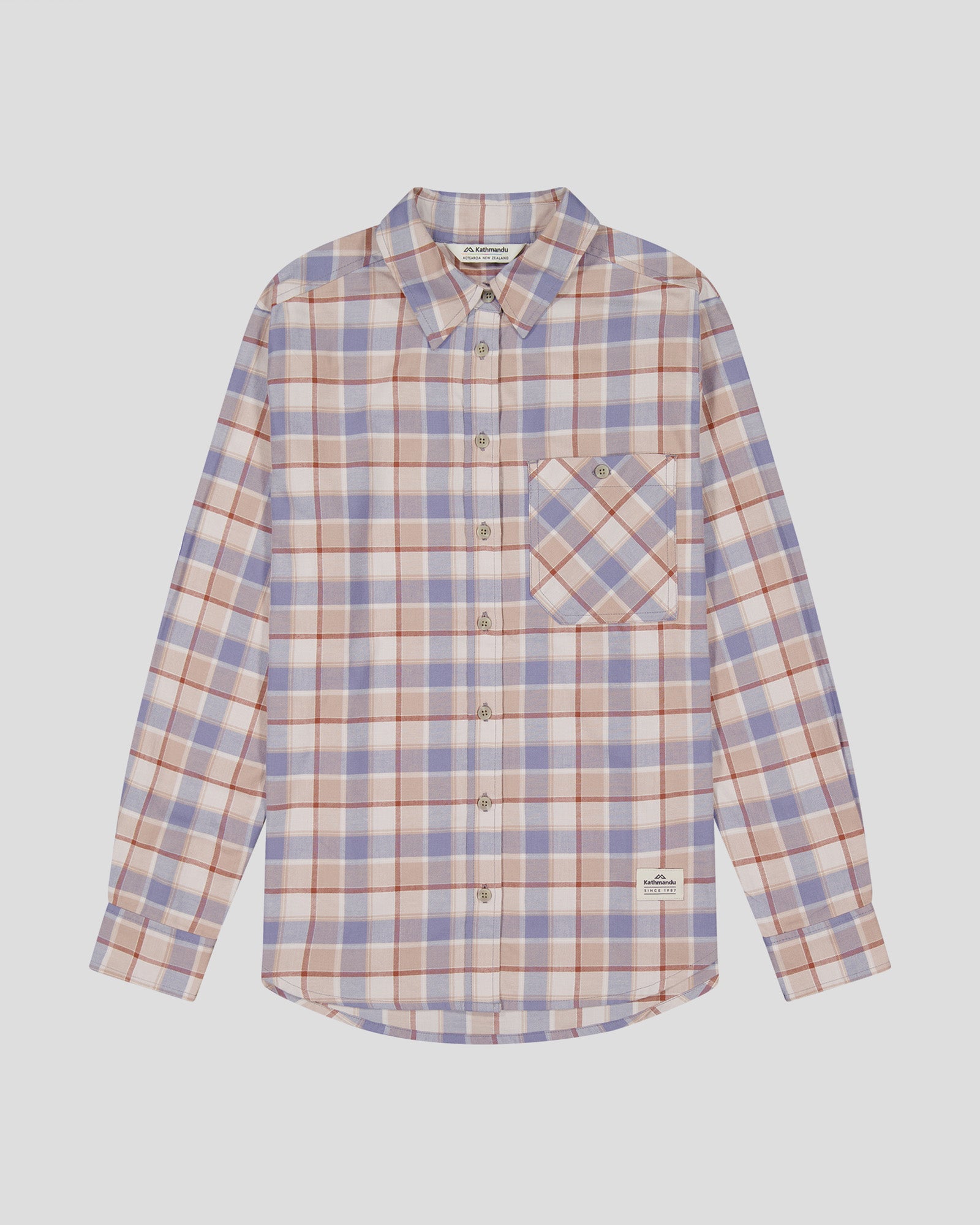 Women's Fyfe Flannel Shirt - Soft & Cozy Haze Plaid Button-Up Shirt for Casual Wear & Outdoor Adventures