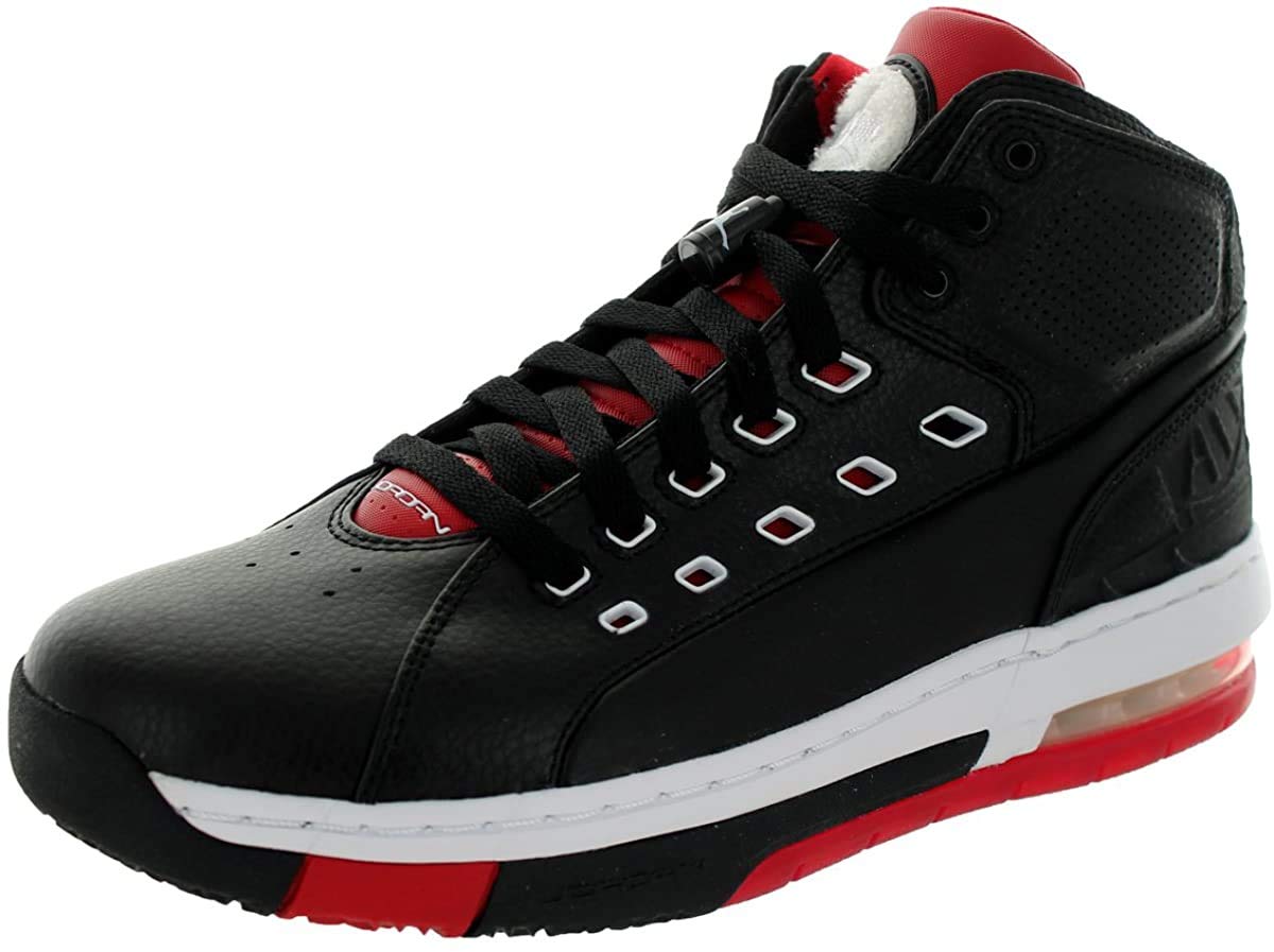 Original Air Jordan OL School Men's Sneakers - Black, White & Gym Red Retro Basketball Shoes for Casual Wear & Gym Training