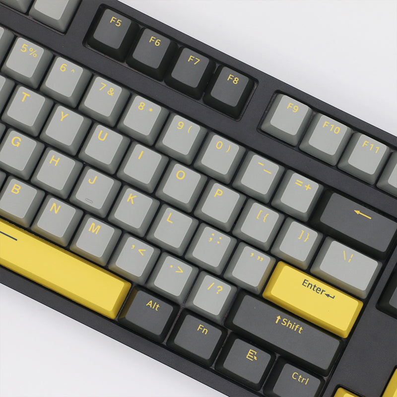 ACGAM Graphite Gold & Shoko OEM Profile Keycap Set - 166 Keys for Alice Layout Mechanical Keyboards - Perfect for Gaming, Typing & Custom Keyboard Builds