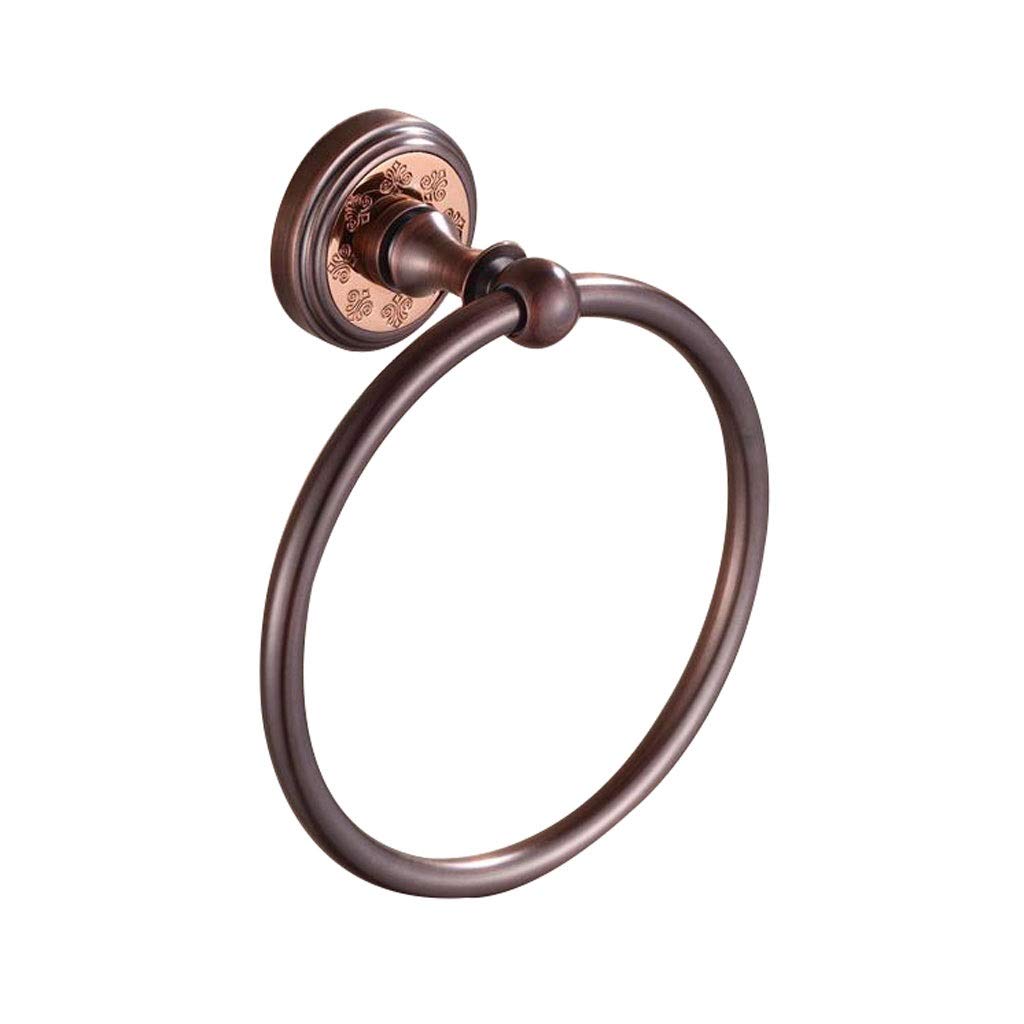 Antique Copper Bathroom Towel Ring - Rust-Resistant Wall Mounted Towel Hanger for Bathroom, Kitchen & Hotel (21x15.5x7.5 cm) - Perfect for Spa, Guest Rooms & Luxury Washrooms