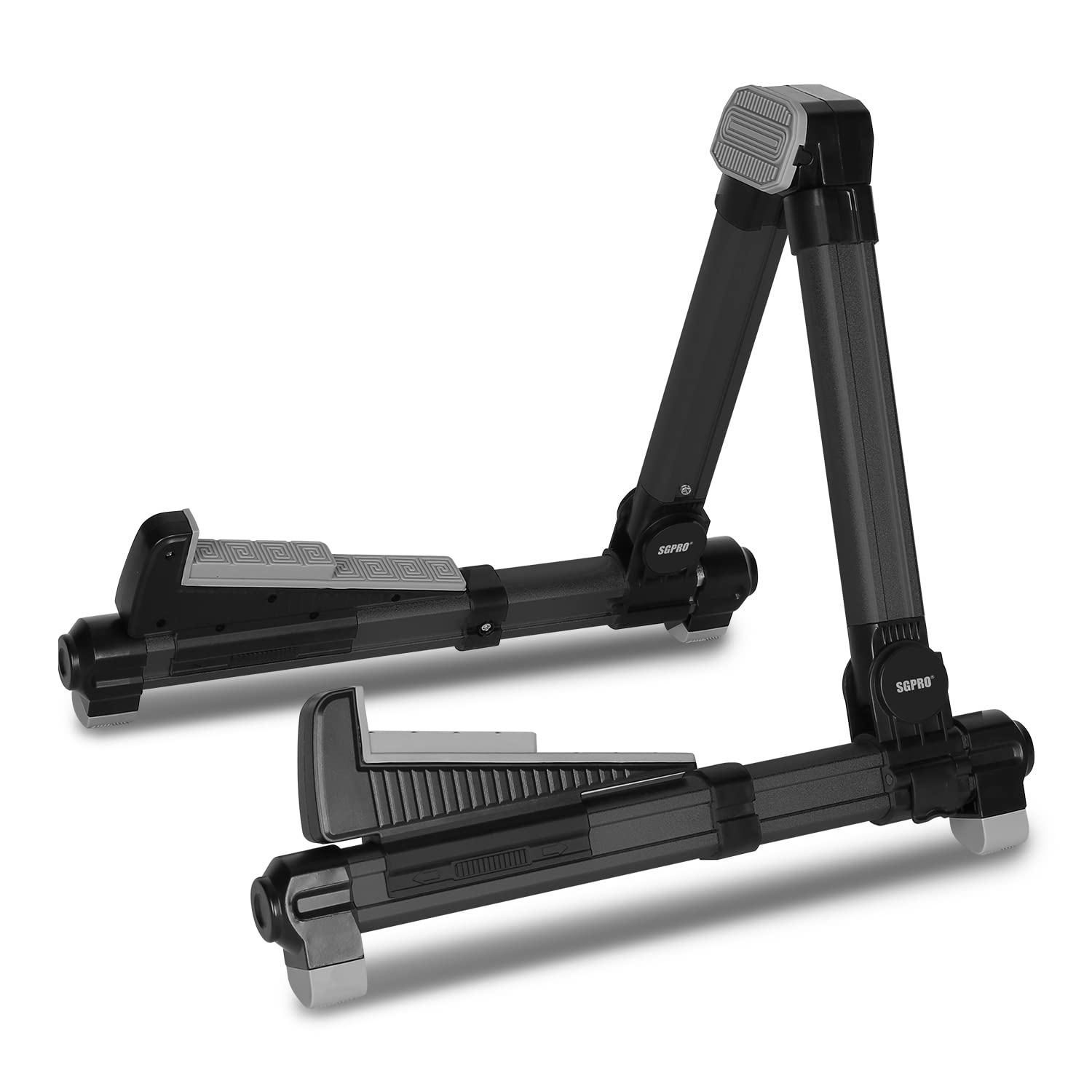Premium Adjustable Guitar Stand with Tray & Backrest - Heavy Duty Floor Stand for Electric, Acoustic, Bass, Classical Guitars, Ukulele, Mandolin & Banjo - Durable Material & Ergonomic Design - Perfect for Home, Studio & Stage Performances
