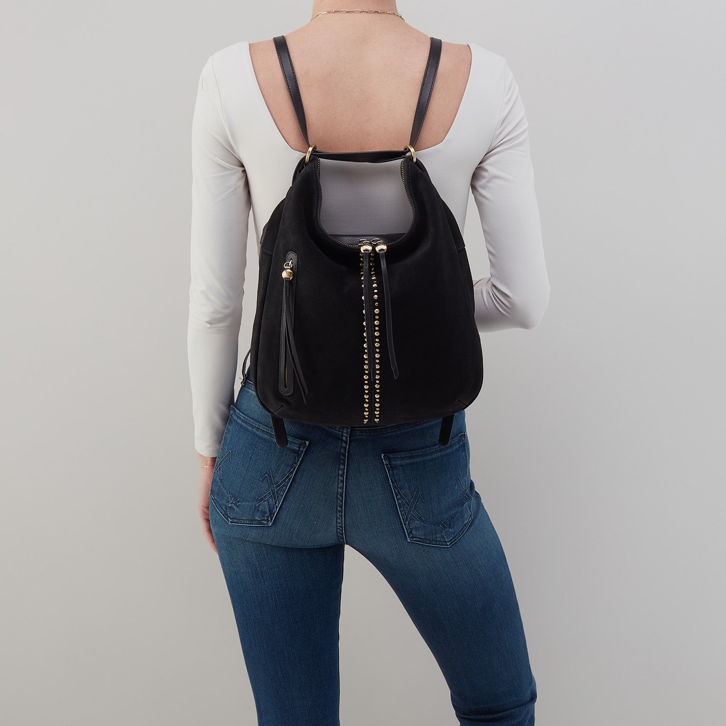Merrin Convertible Suede Backpack - Stylish & Durable Black Leather Backpack for Women | Perfect for Work, Travel & Everyday Use