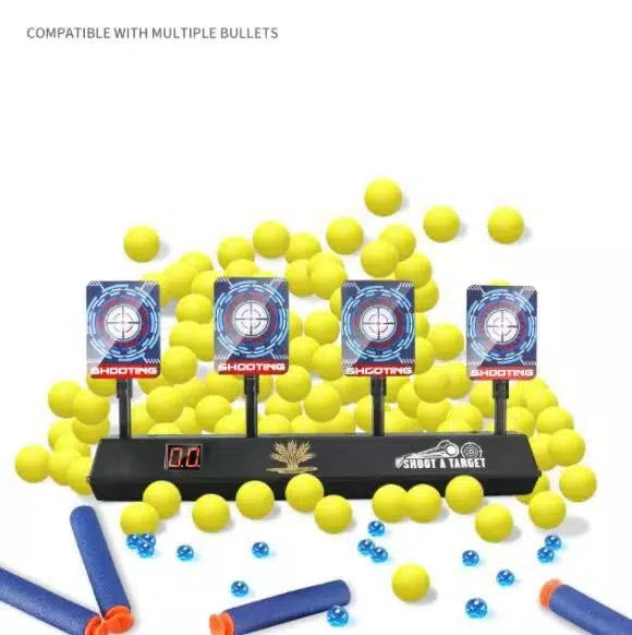 ChuRuoJun 4-Target Auto Reset Electronic Shooting Game Toy for Kids & Adults - Perfect for Birthday Gifts, Family Game Nights & Outdoor Activities