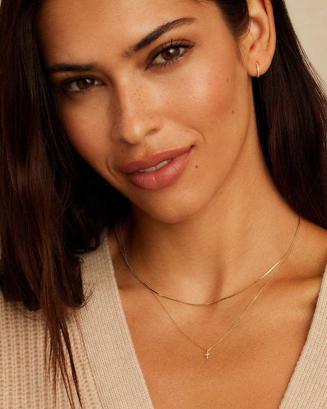 14K Gold Diamond Cross Pendant Necklace for Women - Elegant Religious Jewelry Gift for Christmas, Baptism & Everyday Wear