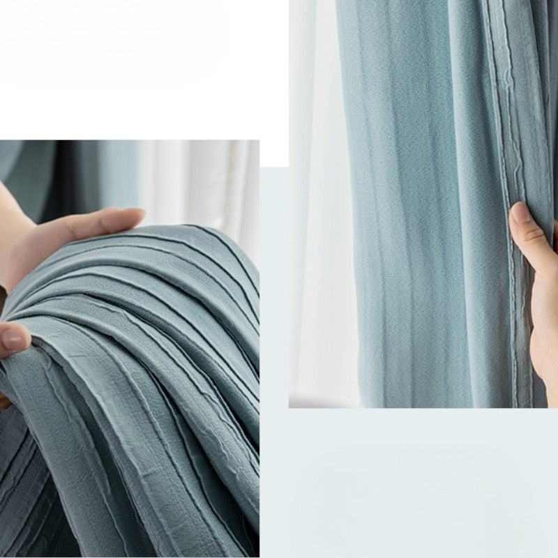 Elsie Embossed Jacquard 100% Blackout Custom Curtains - Thermal Insulated Window Drapes for Bedroom & Living Room - Noise Reducing Room Darkening Curtain Panels