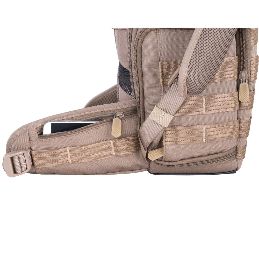 VANGUARD VEO Range T45M Tactical DSLR/Mirrorless Camera Backpack - Beige | Waterproof & Shockproof Design for Outdoor Photography, Travel & Hiking
