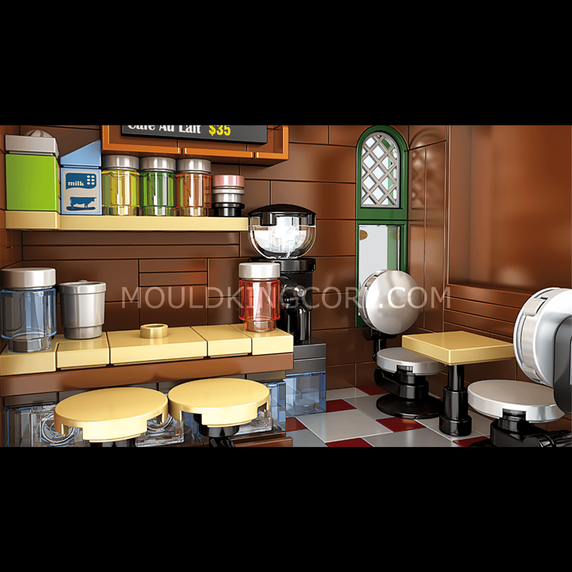MOULD KING 16008 Coffee House Building Set - 3,103 Piece Creative Construction Toy for Adults & Kids | Perfect for Home Decoration, Gift Giving & DIY Projects