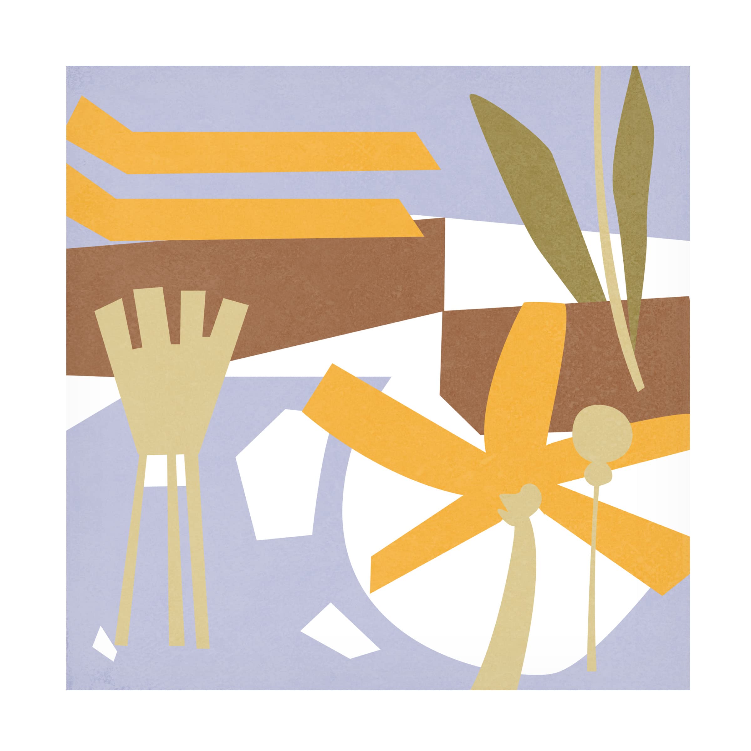 Melissa Wang 'Lavenderland Pinwheel IV' Canvas Wall Art Print - Modern Floral Home Decor for Living Room, Bedroom & Office - Trademark Fine Art Collection