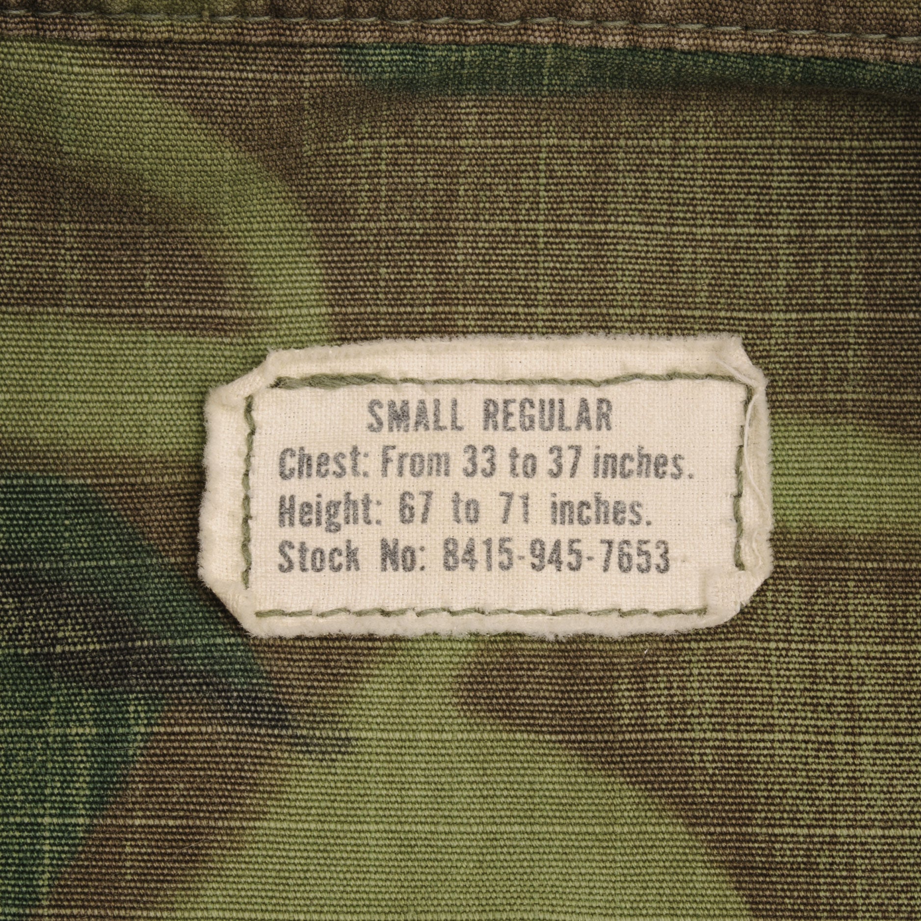 Vintage US Army Tropical Combat Camo Jacket 5th Pattern 1970 Vietnam War Small Regular - Military Reenactment, Outdoor Adventure & Vintage Fashion Collectible