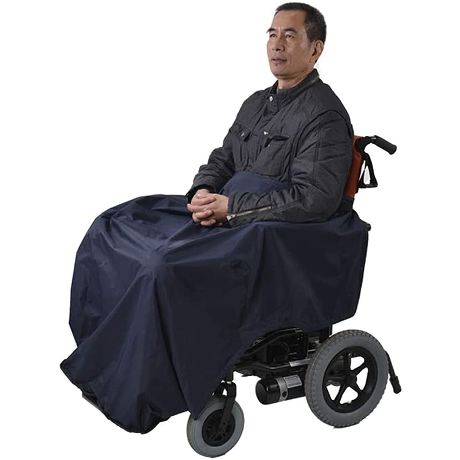 Winter Windproof Wheelchair Blanket for Elderly & Disabled - Warm Fleece Siamese Blanket with Leg Cover - Wheelchair Accessories for Seniors (Ideal for Outdoor Use, Cold Weather & Mobility Comfort)
