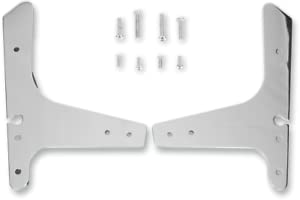 Chrome Sissy Bar Side Plates with Mounting Hardware 1504-0004 | Motorcycle Sissy Bar Accessories | Perfect for Harley Davidson, Custom Bikes & Cruisers