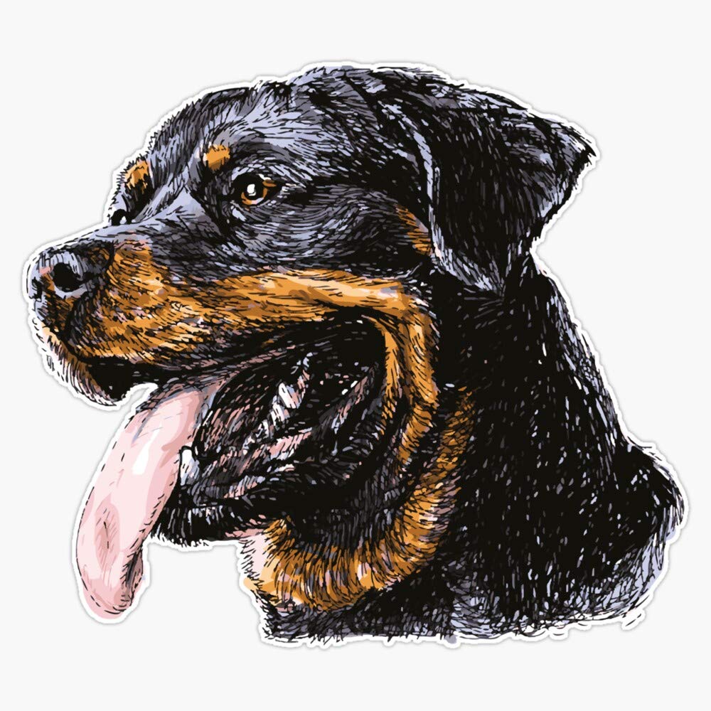 Waterproof Rottweiler Dog Vinyl Sticker Decal - 5