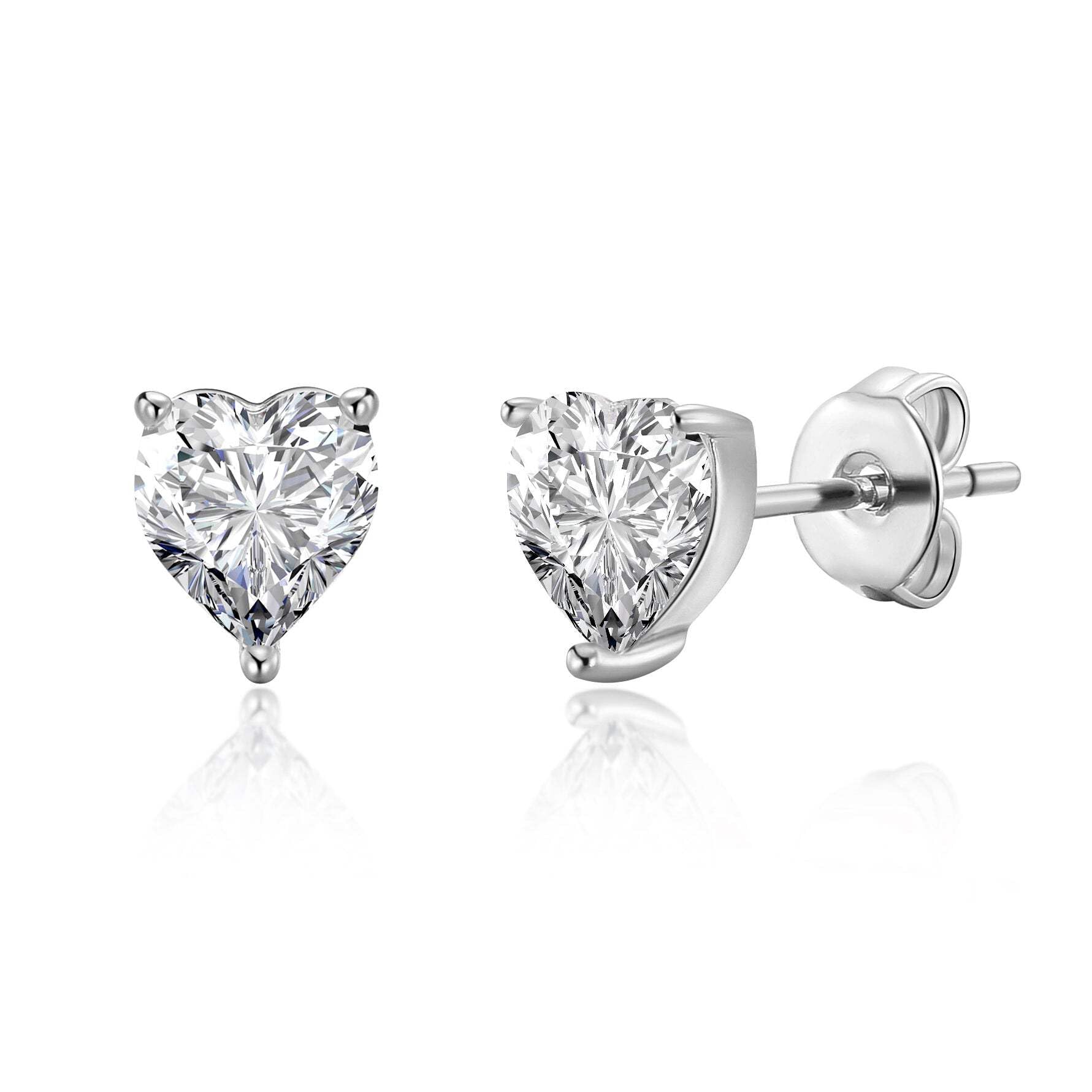 Philip Jones Sister Heart Earrings - Zirconia Crystal Jewelry Gift for Sisters