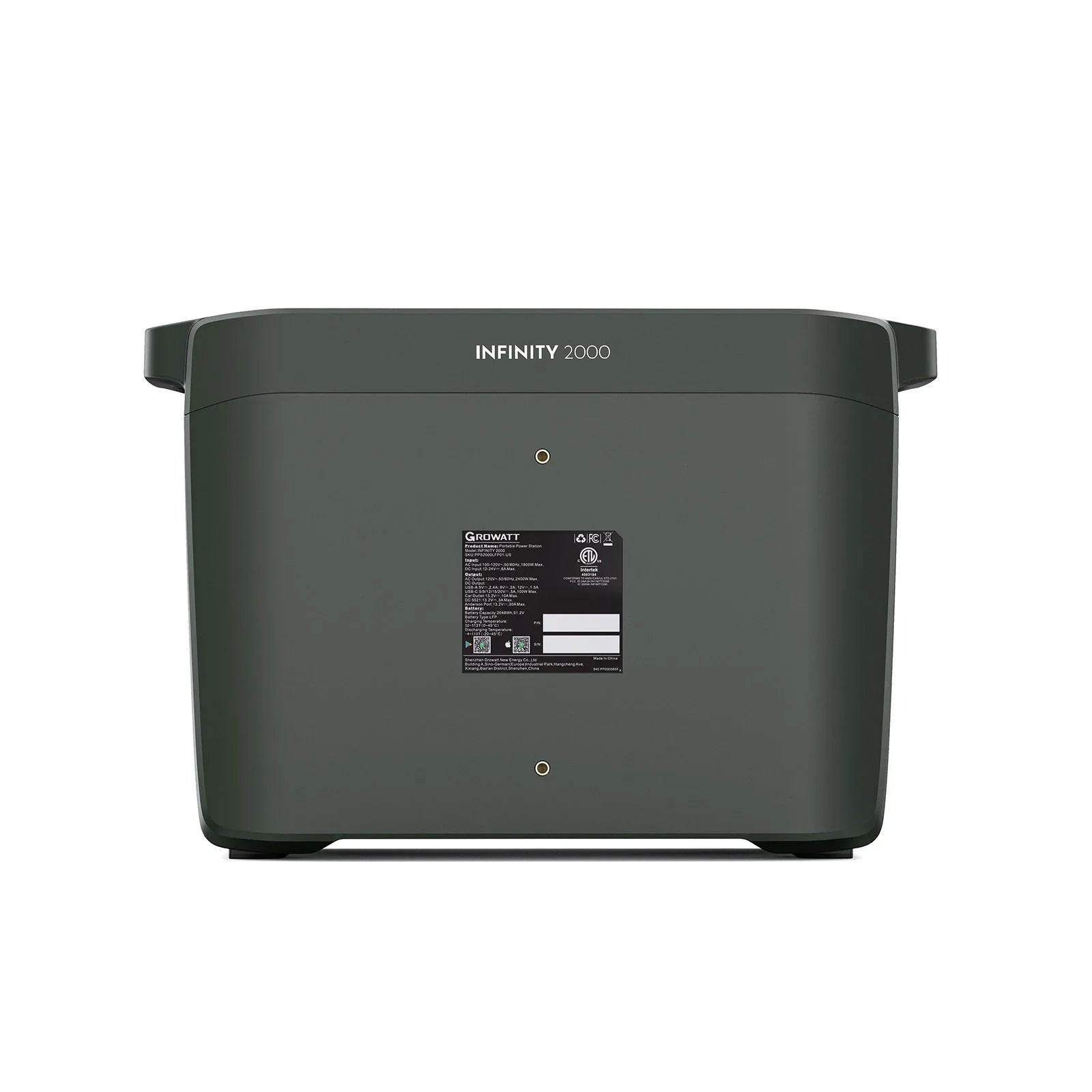 Growatt INFINITY 2000 Portable Solar Generator - 2000W Pure Sine Wave Power Station for Home Backup, Camping & Outdoor Adventures | Solar Powered Emergency Power Supply for Blackouts, RV Trips & Off-Grid Living